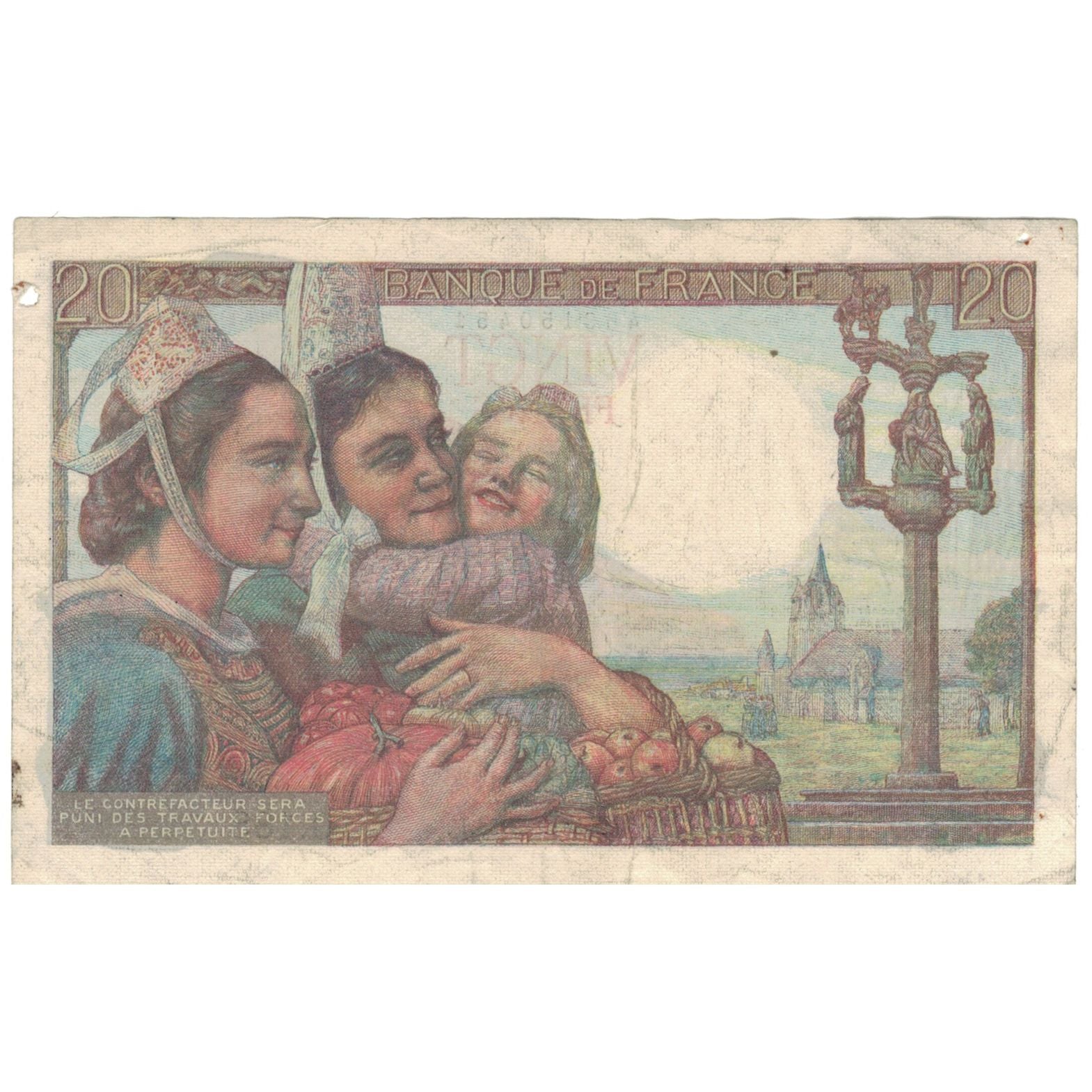 France, 20 Francs, 1948, G.188, VF(30-35), Fayette:13.13, KM:100c