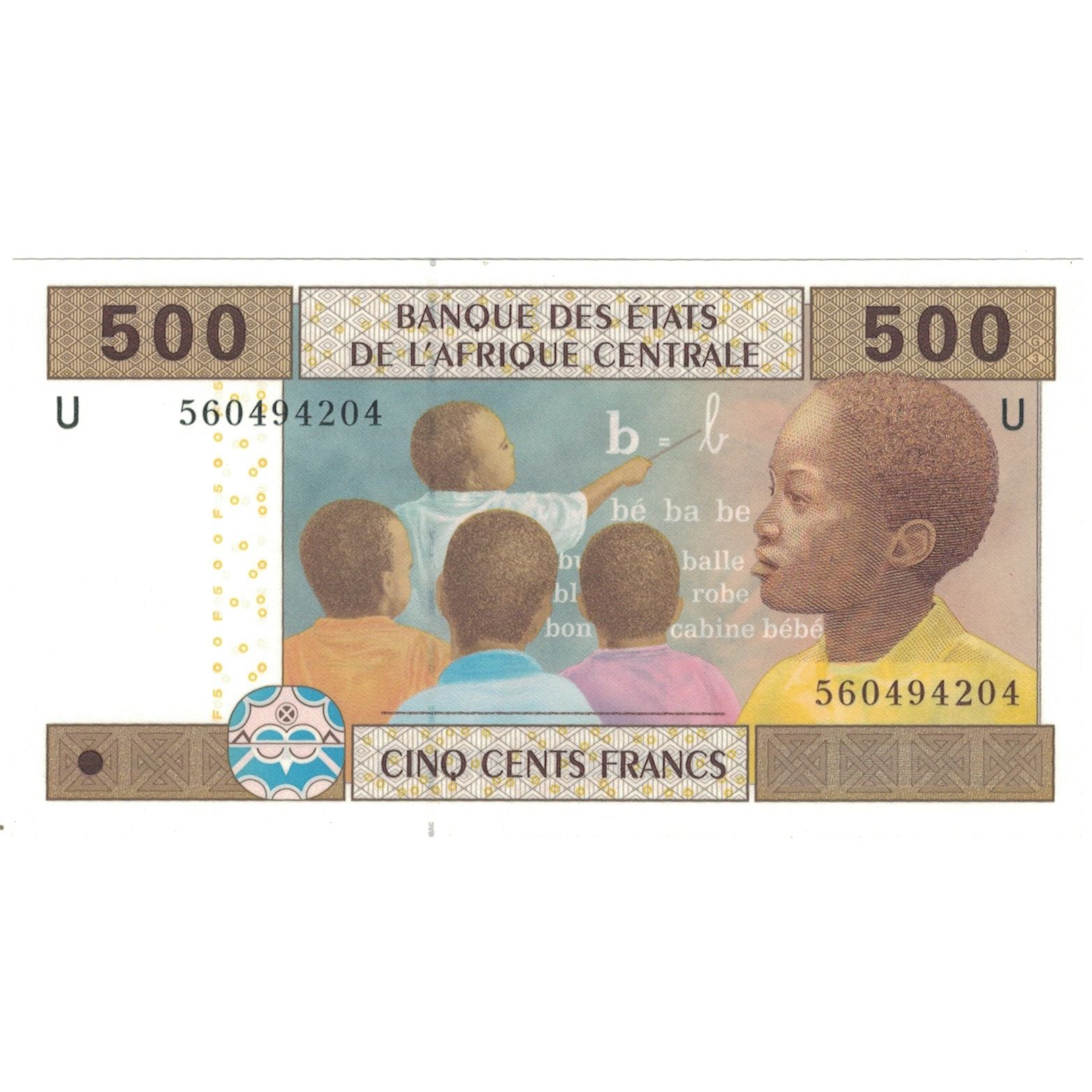 Banknote, Central African States, 500 Francs, 2002, KM:106T, UNC(65-70)