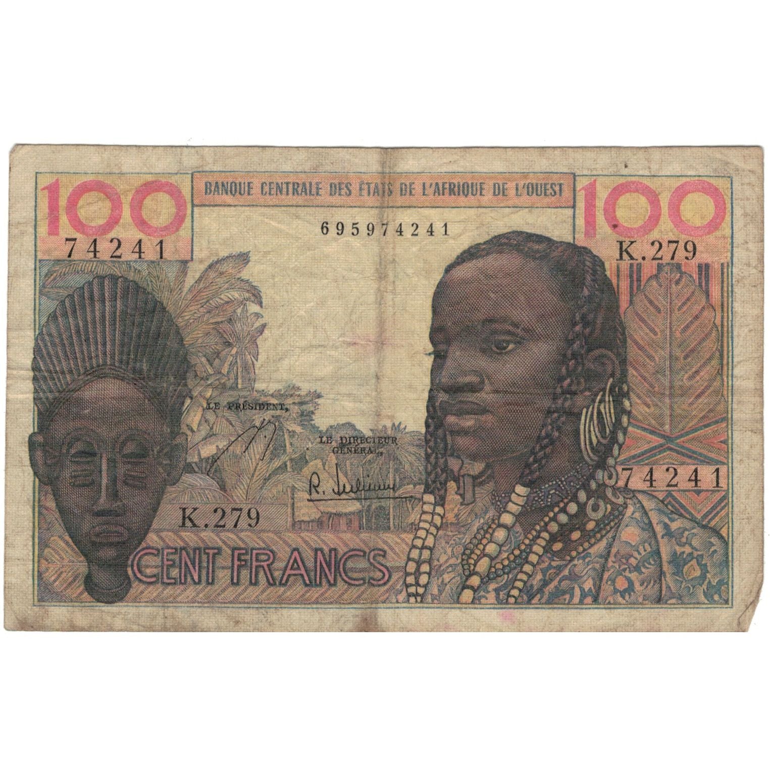 Banknote, West African States, 100 Francs, KM:701Ka, VF(20-25)