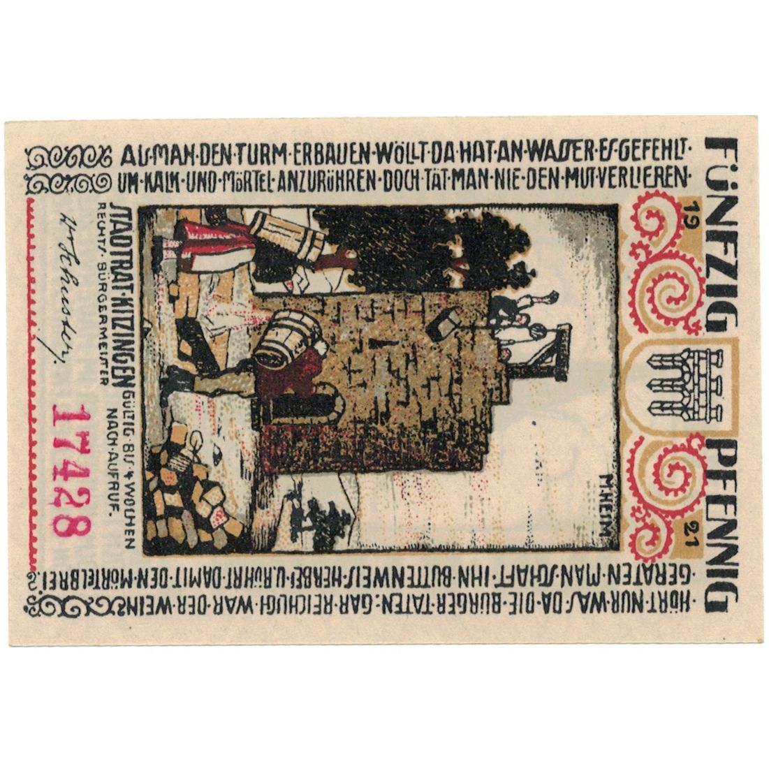 Biljet, Duitsland, 50 Pfennig, 1921, 1921, SPL