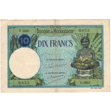 Banknote, Madagascar, 10 Francs, KM:36, EF(40-45)