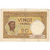 Billet, Madagascar, 20 Francs, Undated (1937-47), KM:37, TTB