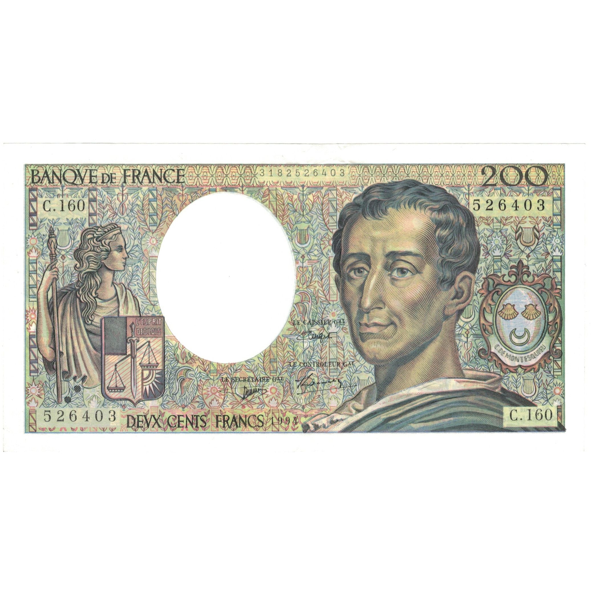 Francia, 200 Francs, 1994, C.160, SPL, Fayette:70/2.1, KM:155f