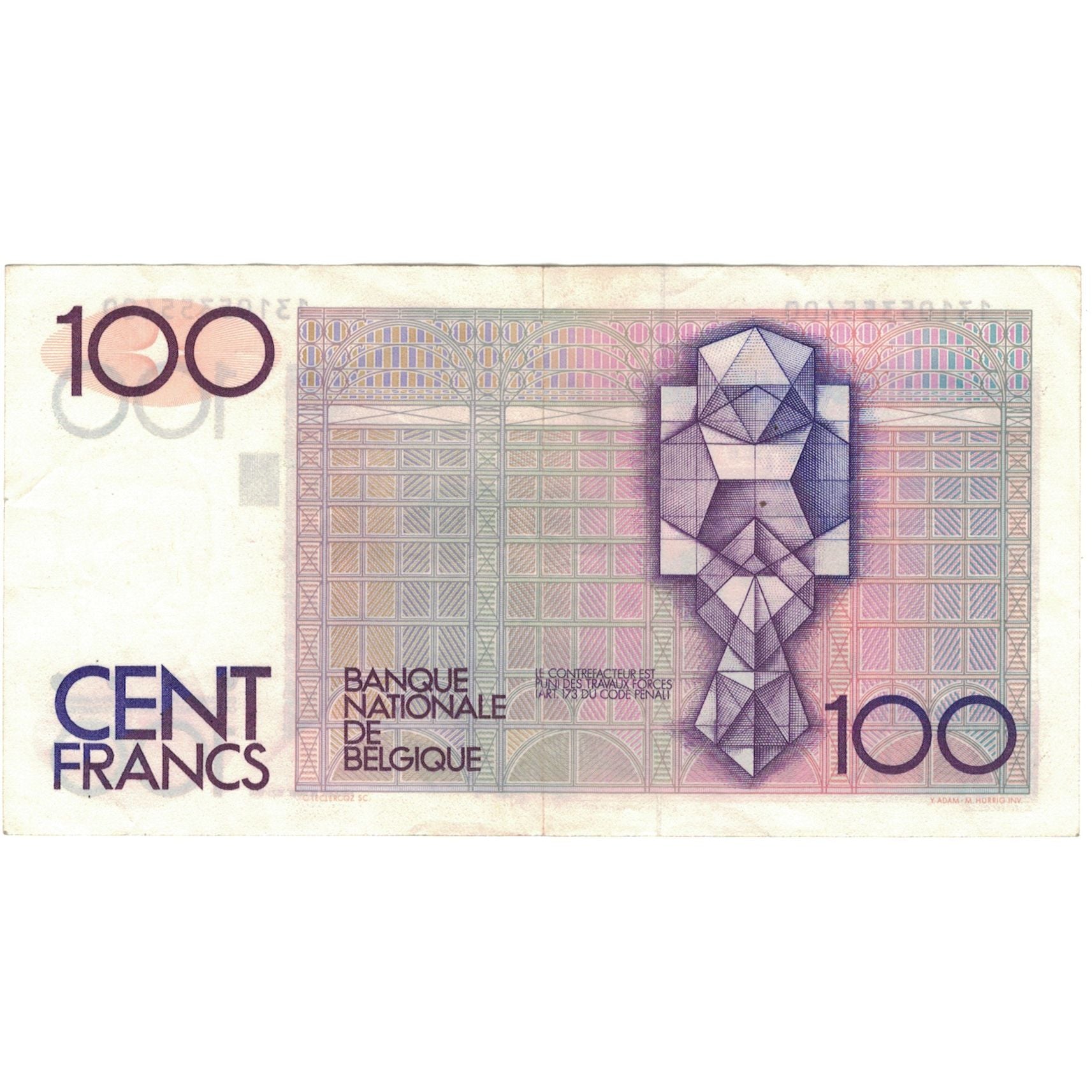 Biljet, België, 100 Francs, KM:142a, TTB+