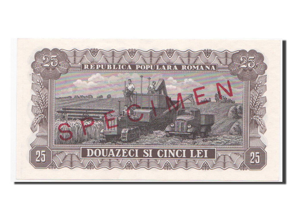 Geldschein, Rumänien, 25 Lei, 1952, UNZ