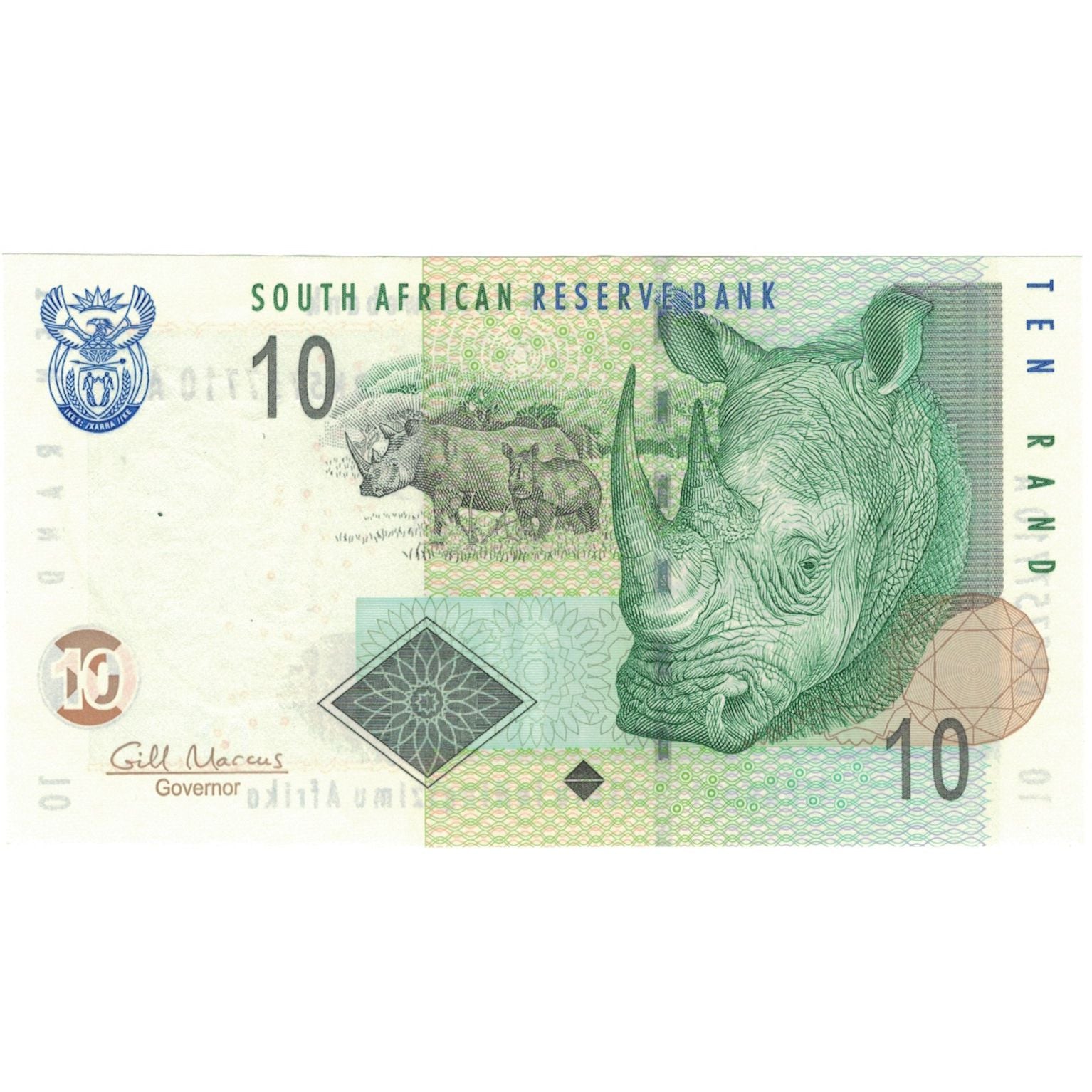 Banknote, South Africa, 10 Rand, 1993, KM:123a, UNC(65-70)