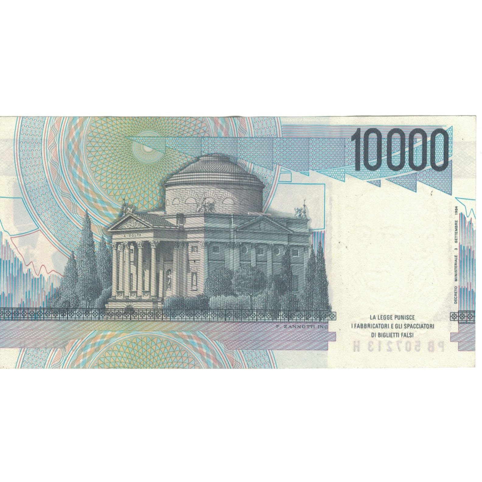 Banknote, Italy, 10,000 Lire, 1984, 1984-09-03, KM:112b, UNC(65-70)