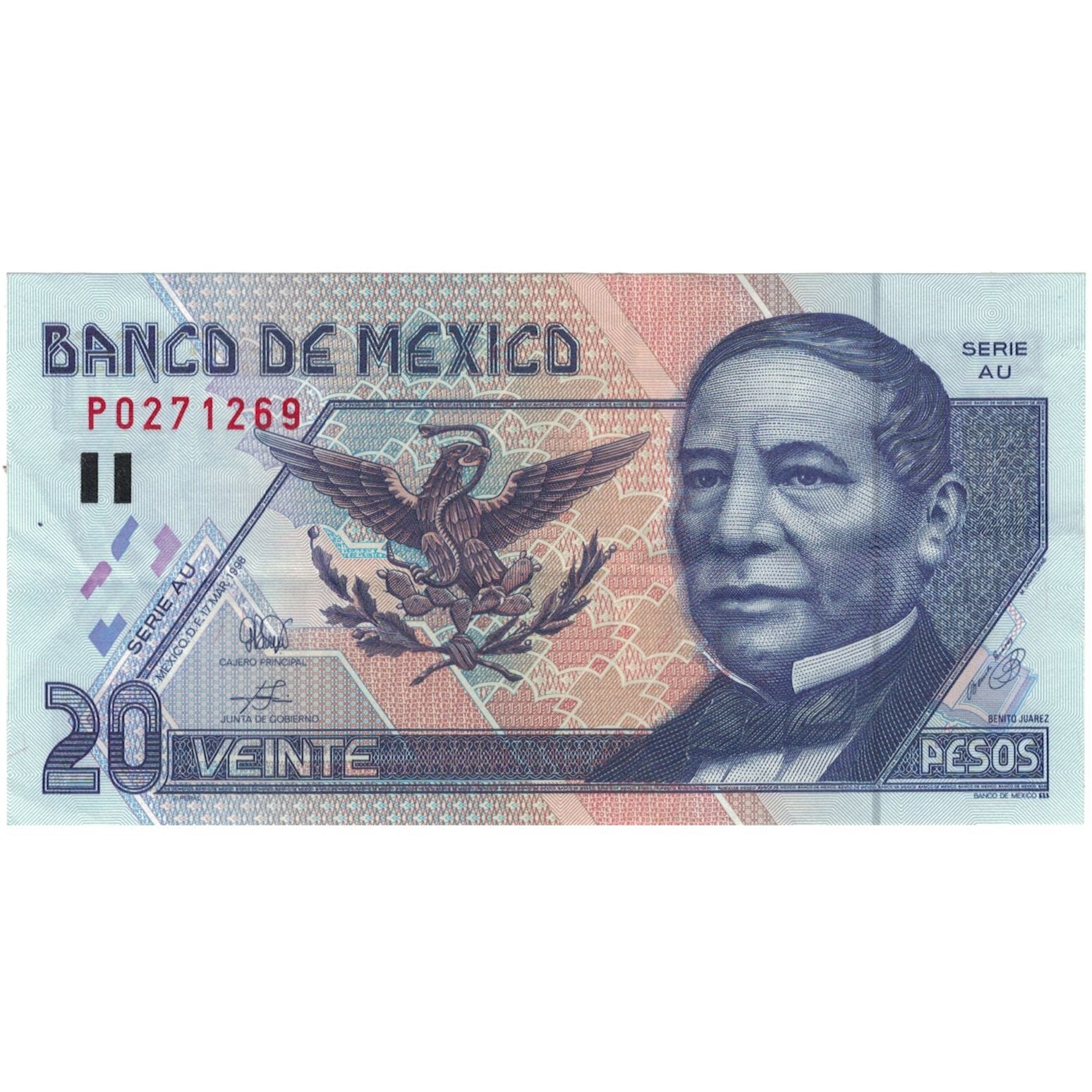 Banknote, Mexico, 20 Pesos, 1994, 1994-05-06, KM:106a, UNC(60-62)