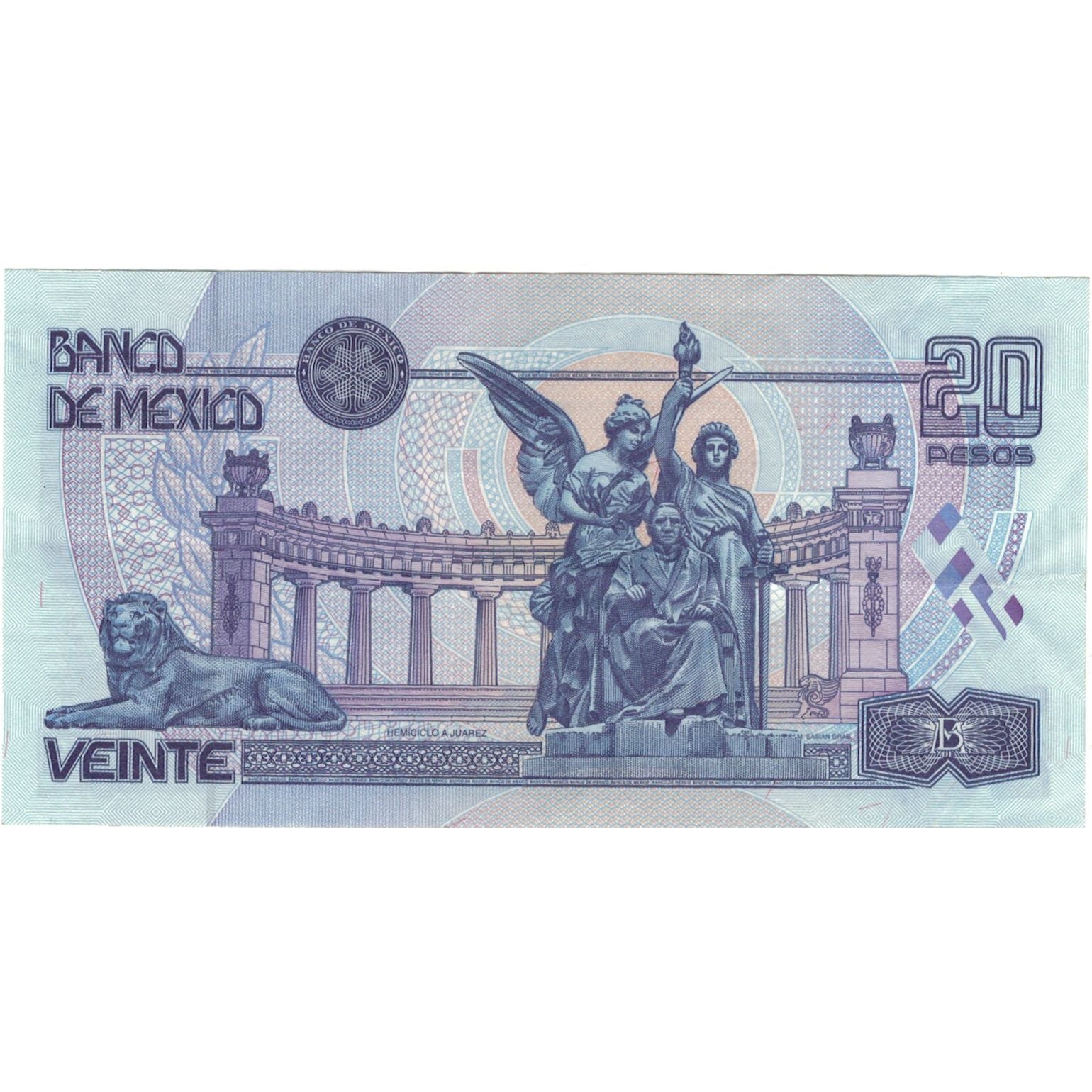 Banknote, Mexico, 20 Pesos, 1994, 1994-05-06, KM:106a, UNC(60-62)