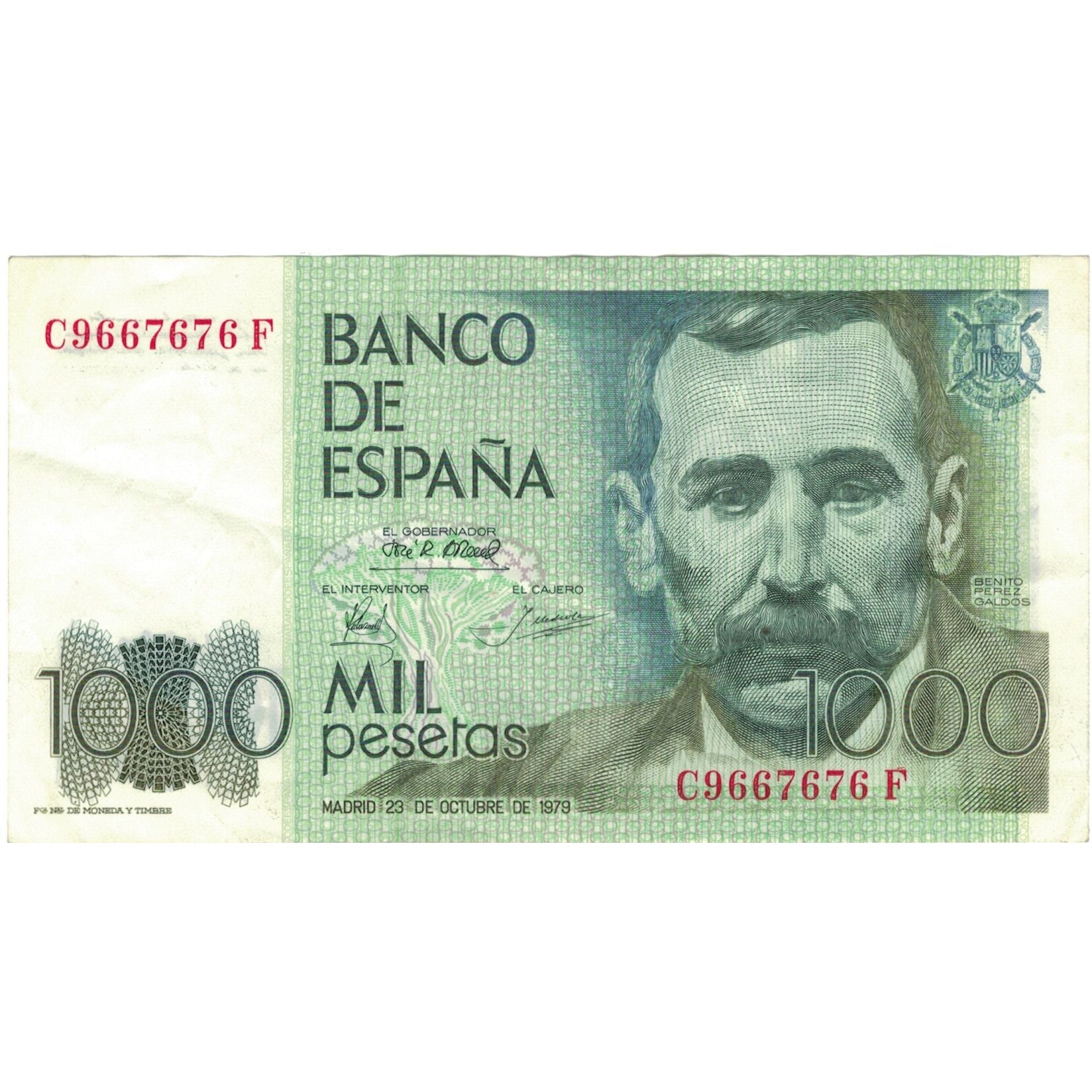 Nota, Espanha, 1000 Pesetas, 1979, 1979-10-23, KM:158, UNC(60-62)