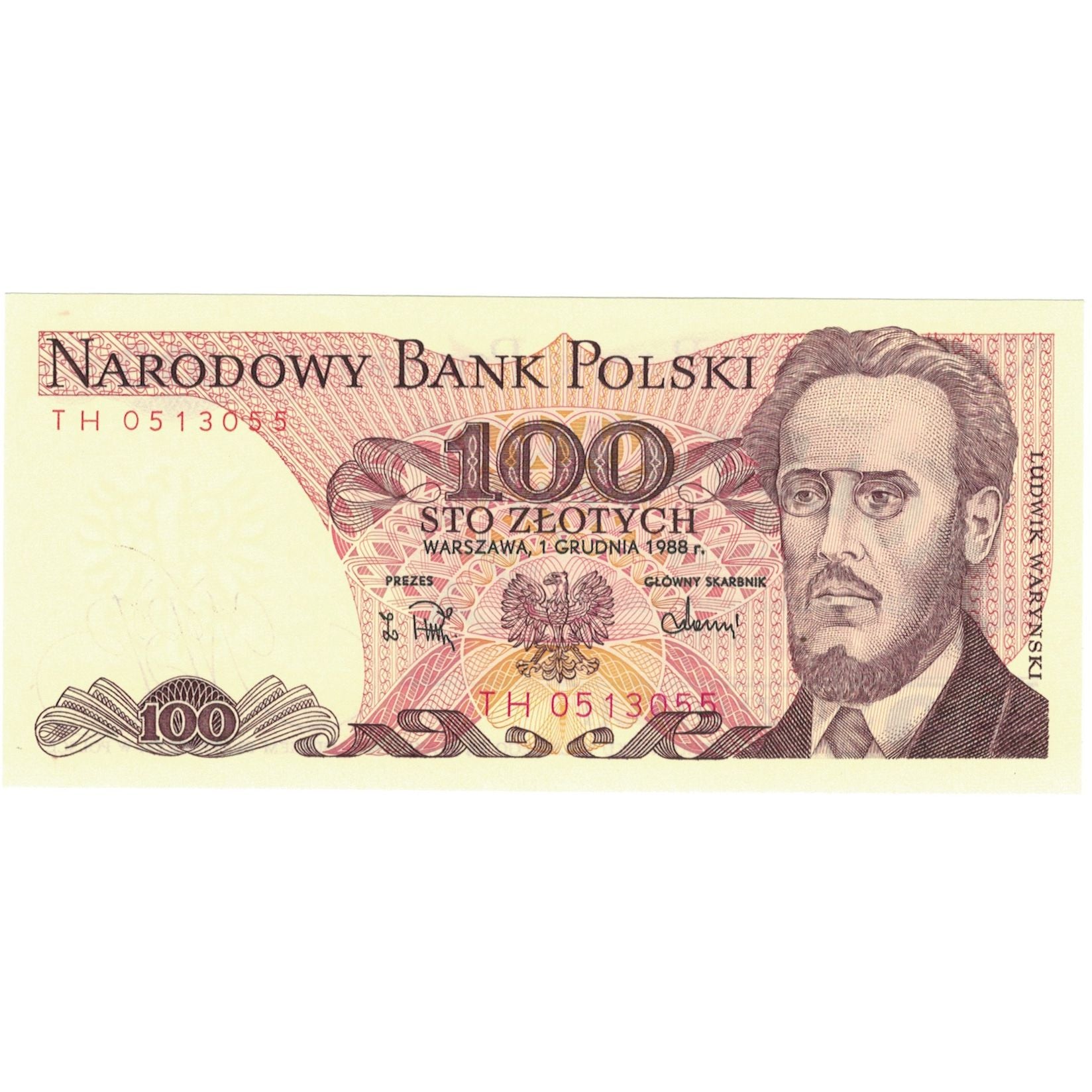 Banknote, Poland, 100 Zlotych, 1988, 1988-12-01, KM:143d, UNC(65-70)
