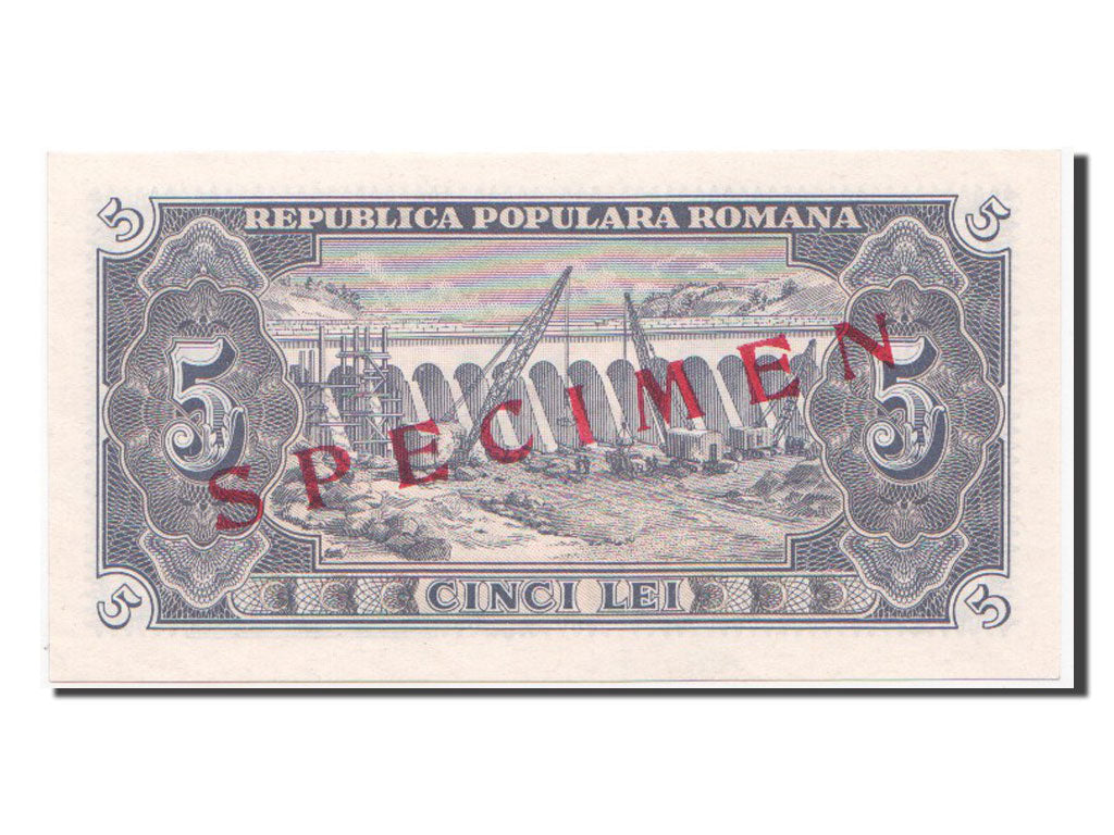 Banknot, Rumunia, 5 Lei, 1952, UNC(65-70)