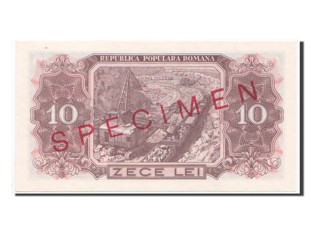 Banconote, Romania, 10 Lei, 1952, FDS