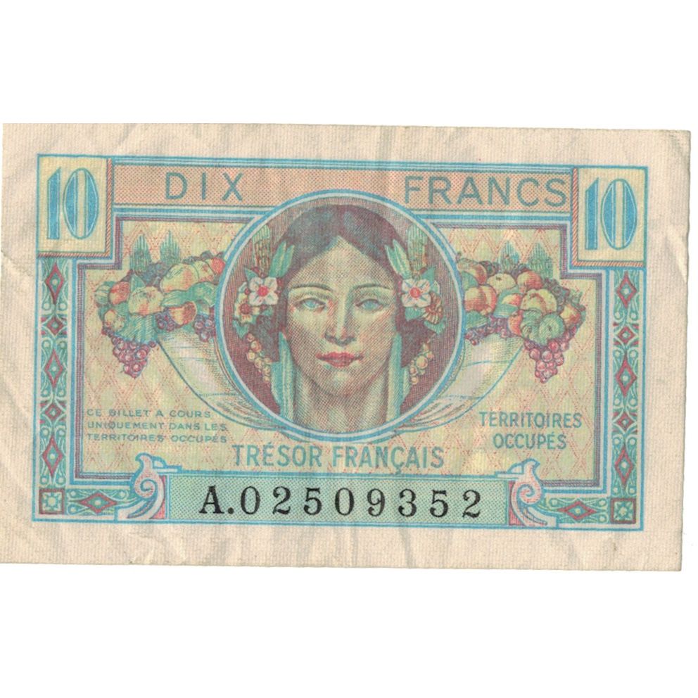 France, 10 Francs, EF(40-45), Fayette:VF30.1, KM:M7a