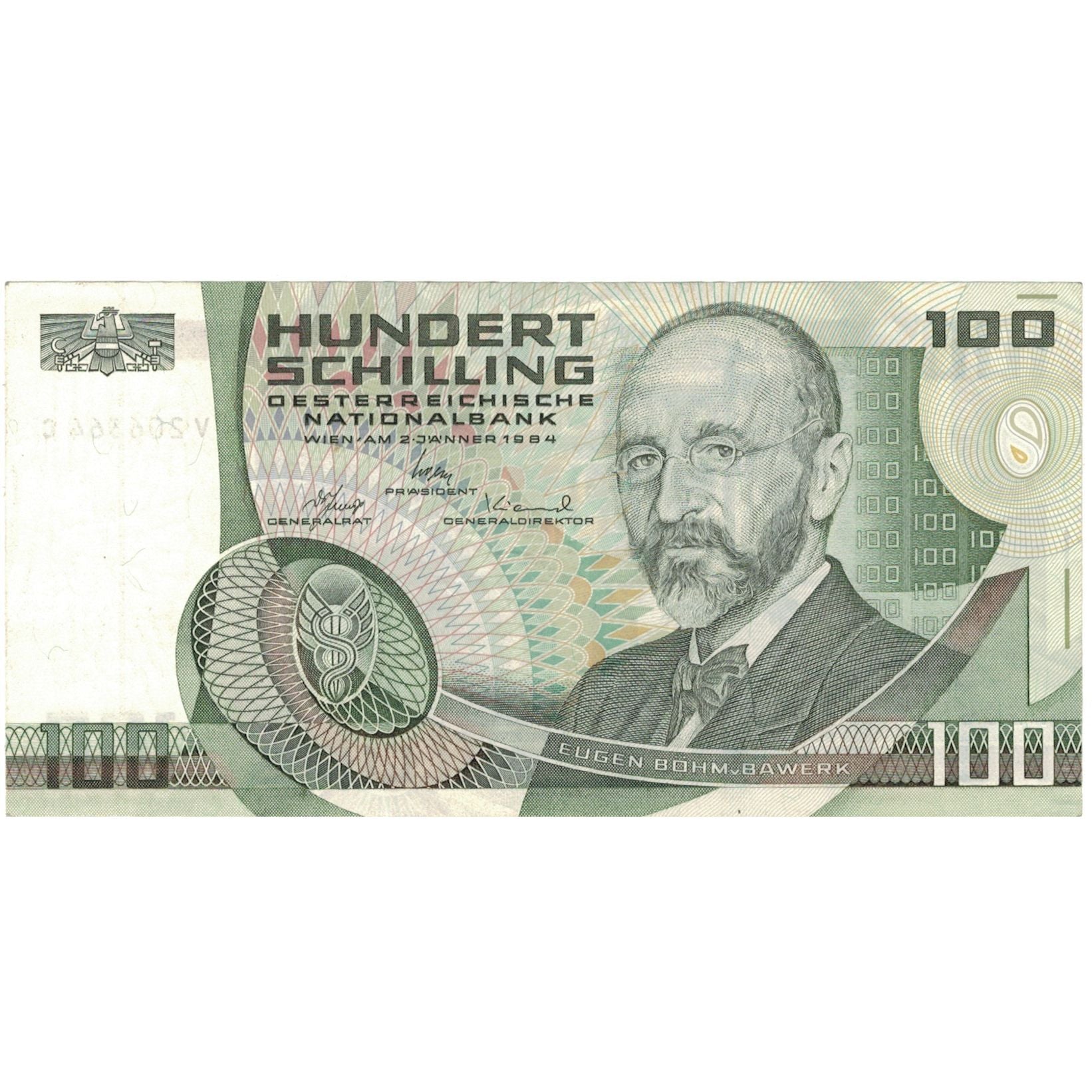Banknote, Austria, 100 Schilling, 1984, 1984-01-02, KM:150, AU(55-58)