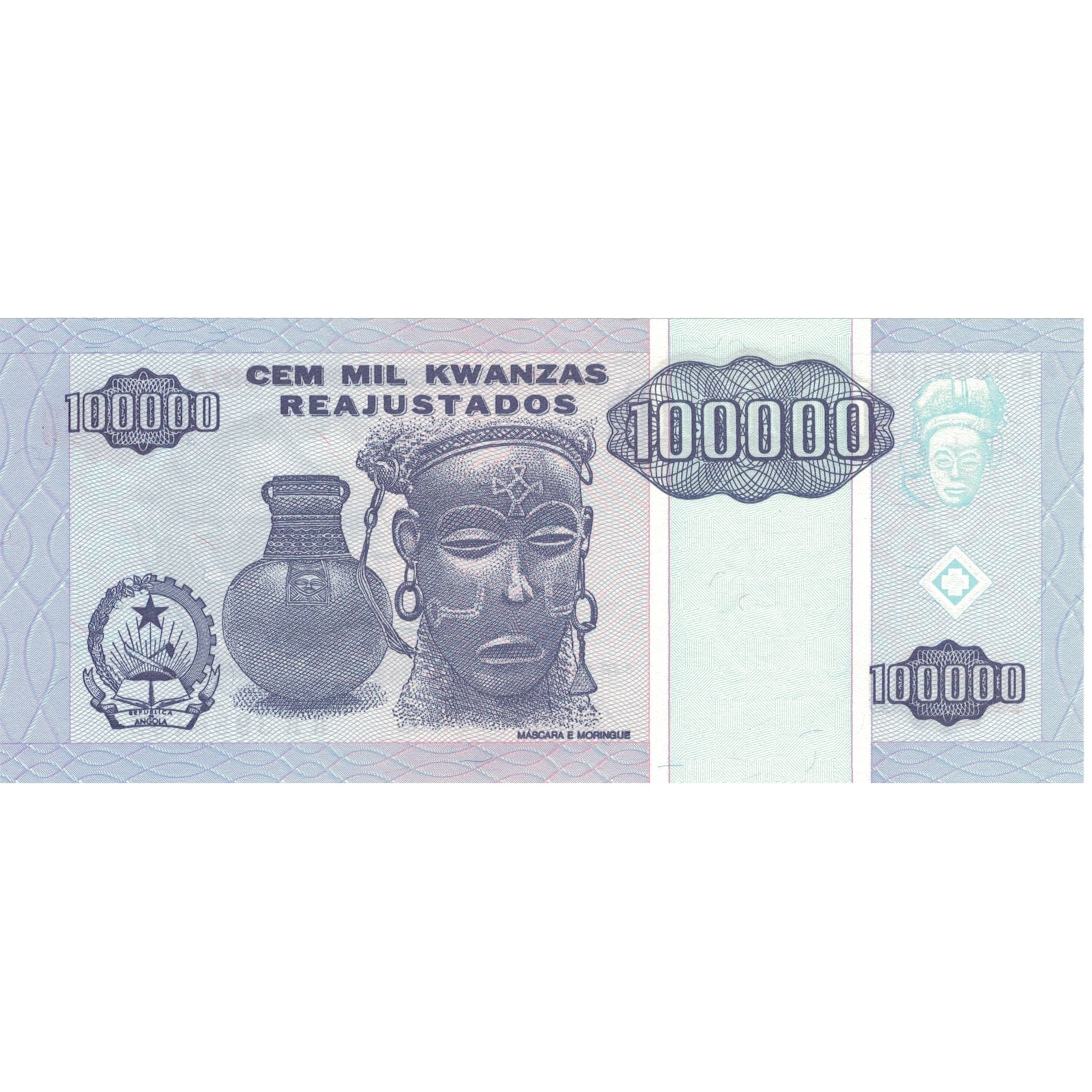 Billet, Angola, 100,000 Kwanzas Reajustados, 1995, 1995-05-01, NEUF