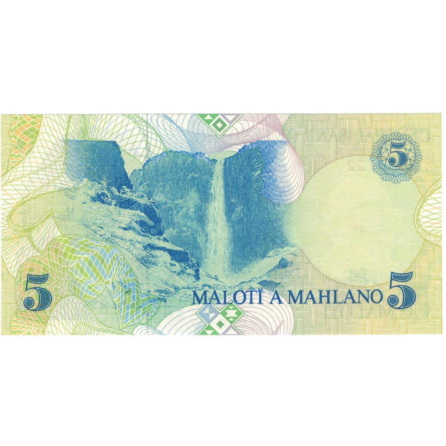 Biljet, Lesotho, 5 Maloti, 1989, KM:10a, NIEUW