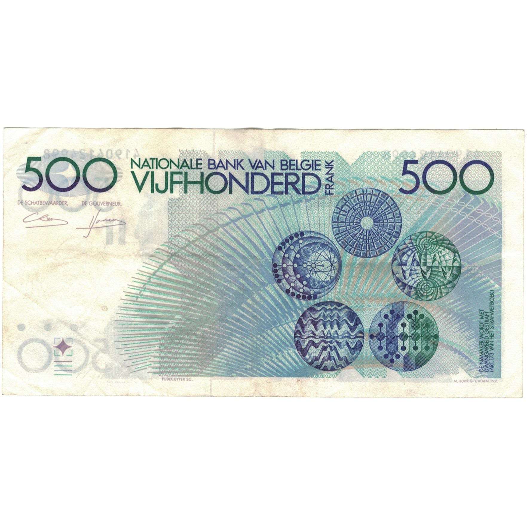 Banknote, Belgium, 500 Francs, KM:143a, AU(50-53)