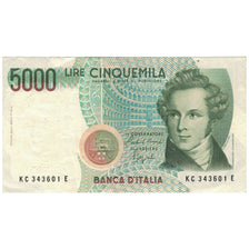 Billete, 5000 Lire, Italia, KM:111b, MBC+