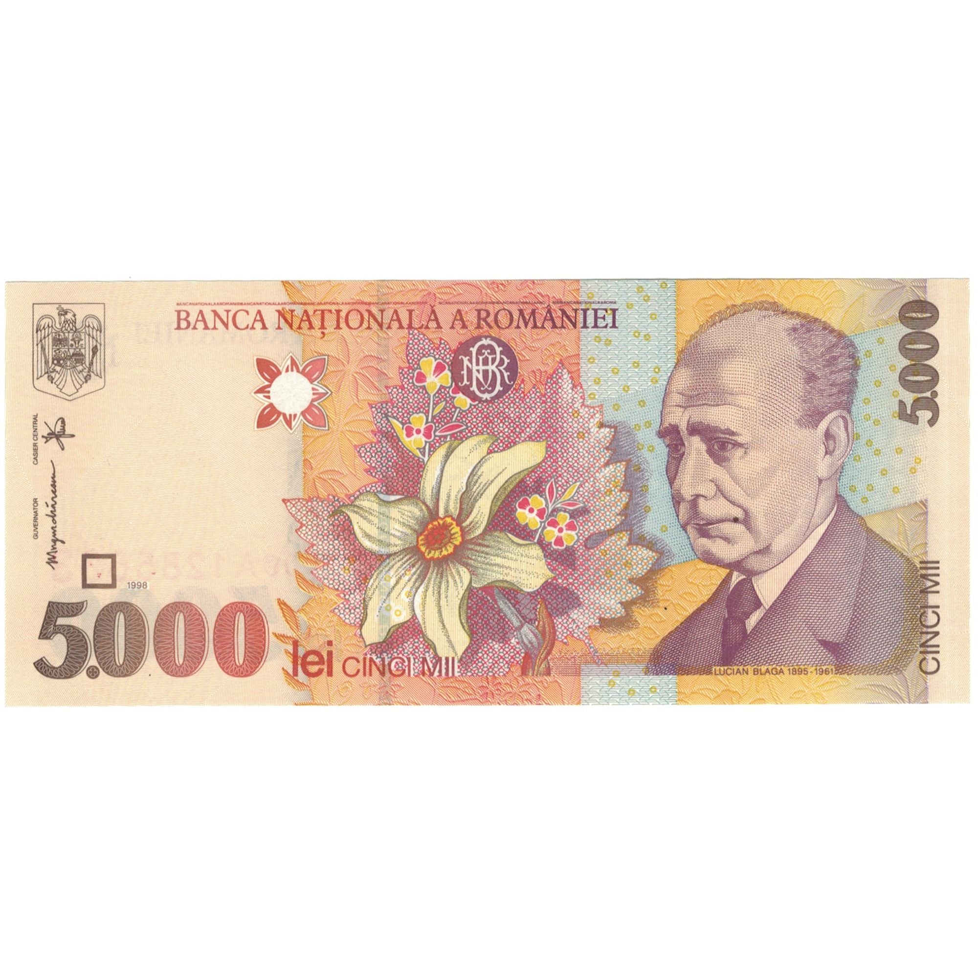 Banknote, Romania, 5000 Lei, 1998, KM:107a, UNC(65-70)