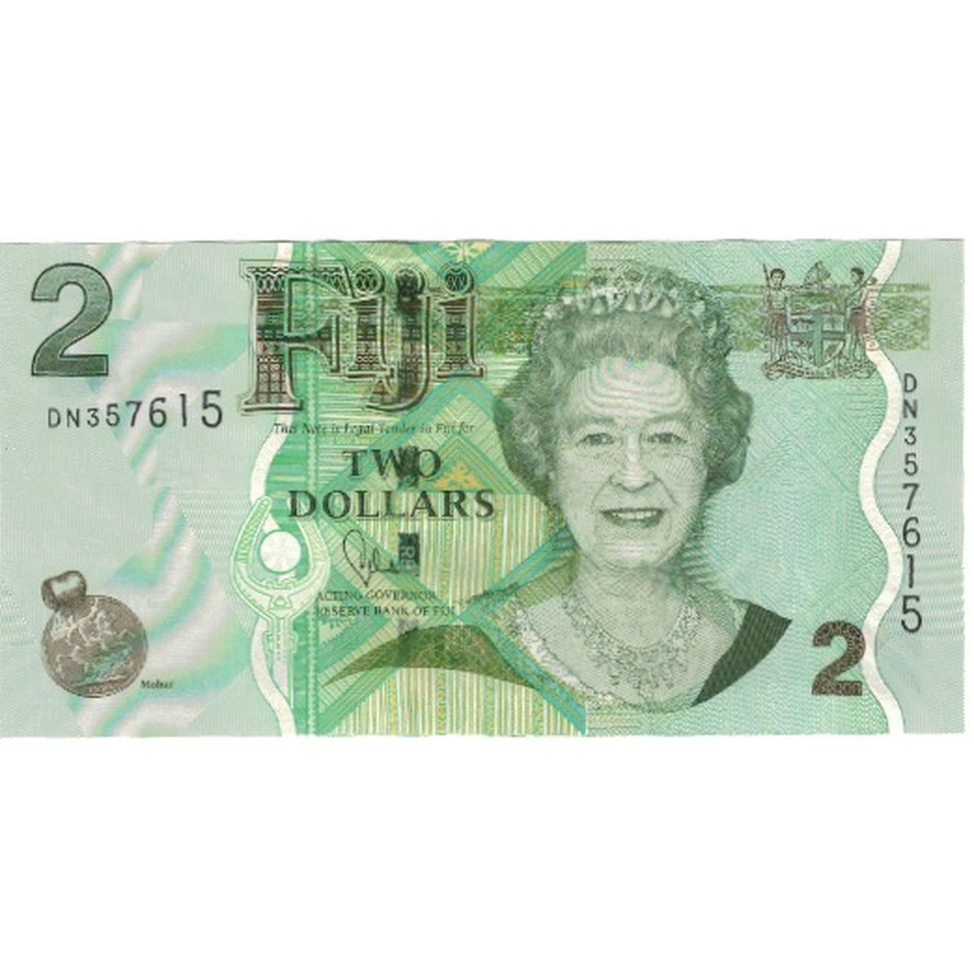 Banknote, Fiji, 2 Dollars, Undated (2007), KM:109a, UNC(65-70)