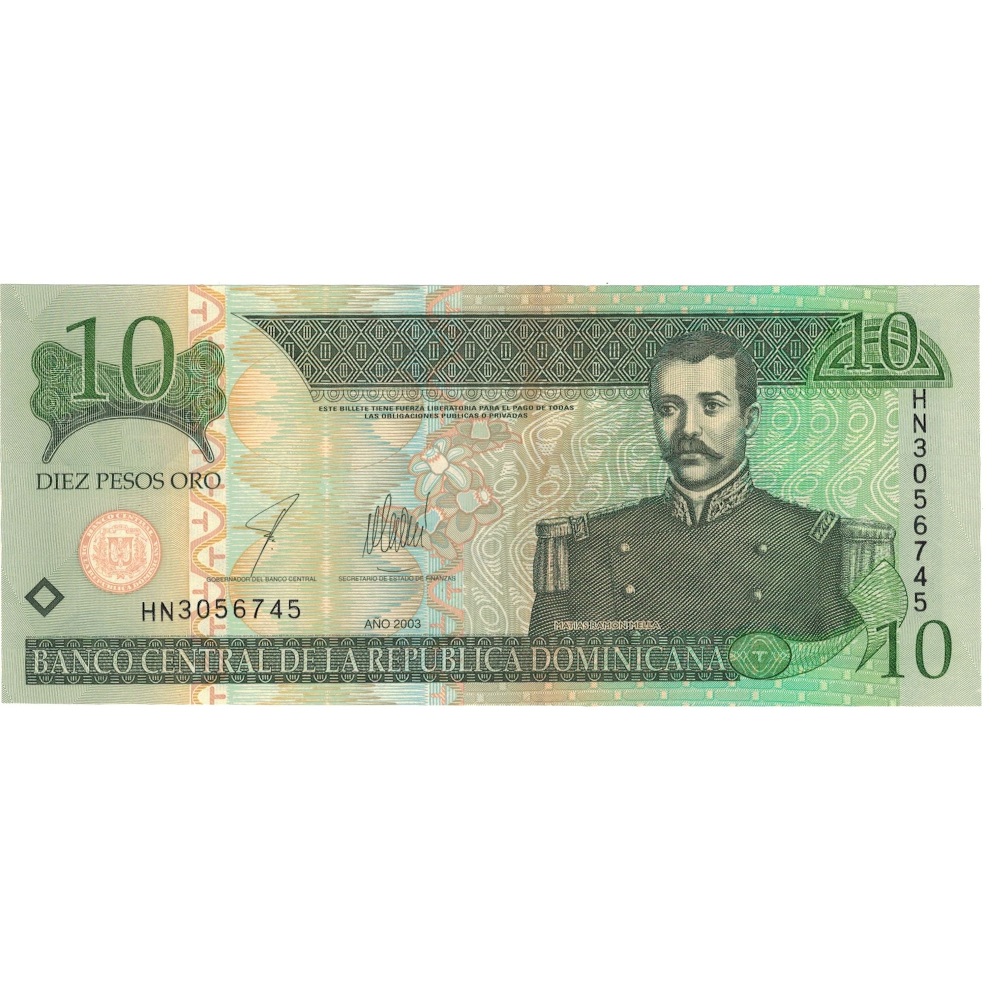 Banknote, Dominican Republic, 10 Pesos Oro, 2001, 2001, KM:168a, UNC(64)