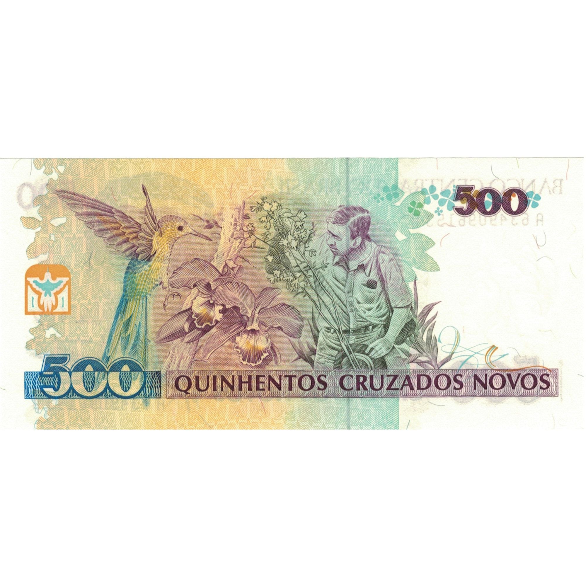Banknote, Brazil, 500 Cruzeiros on 500 Cruzados Novos, 1990, KM:226a, UNC(65-70)