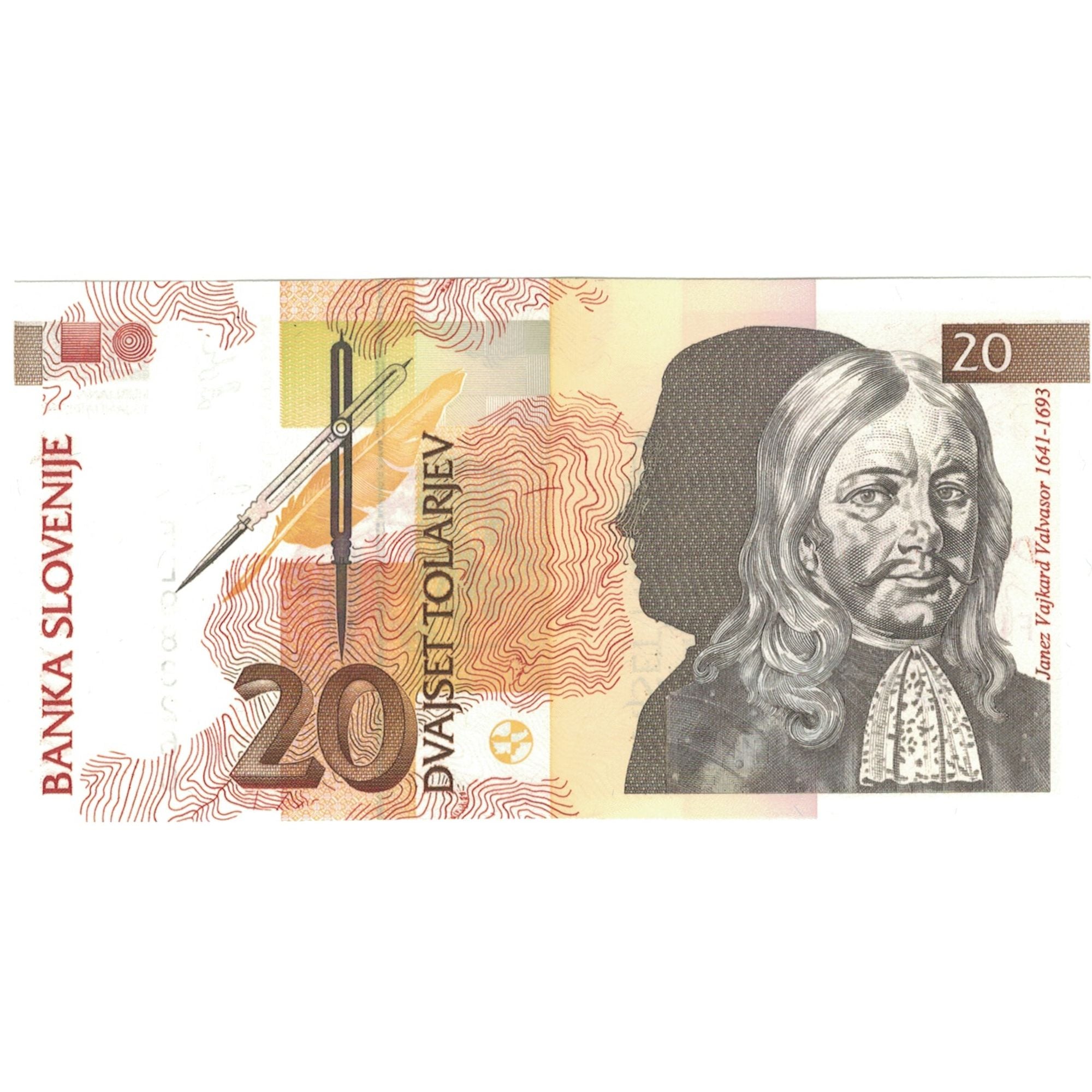 Banknote, Slovenia, 20 Tolarjev, 1992-1993, 1992-01-15, KM:12a, UNC(65-70)