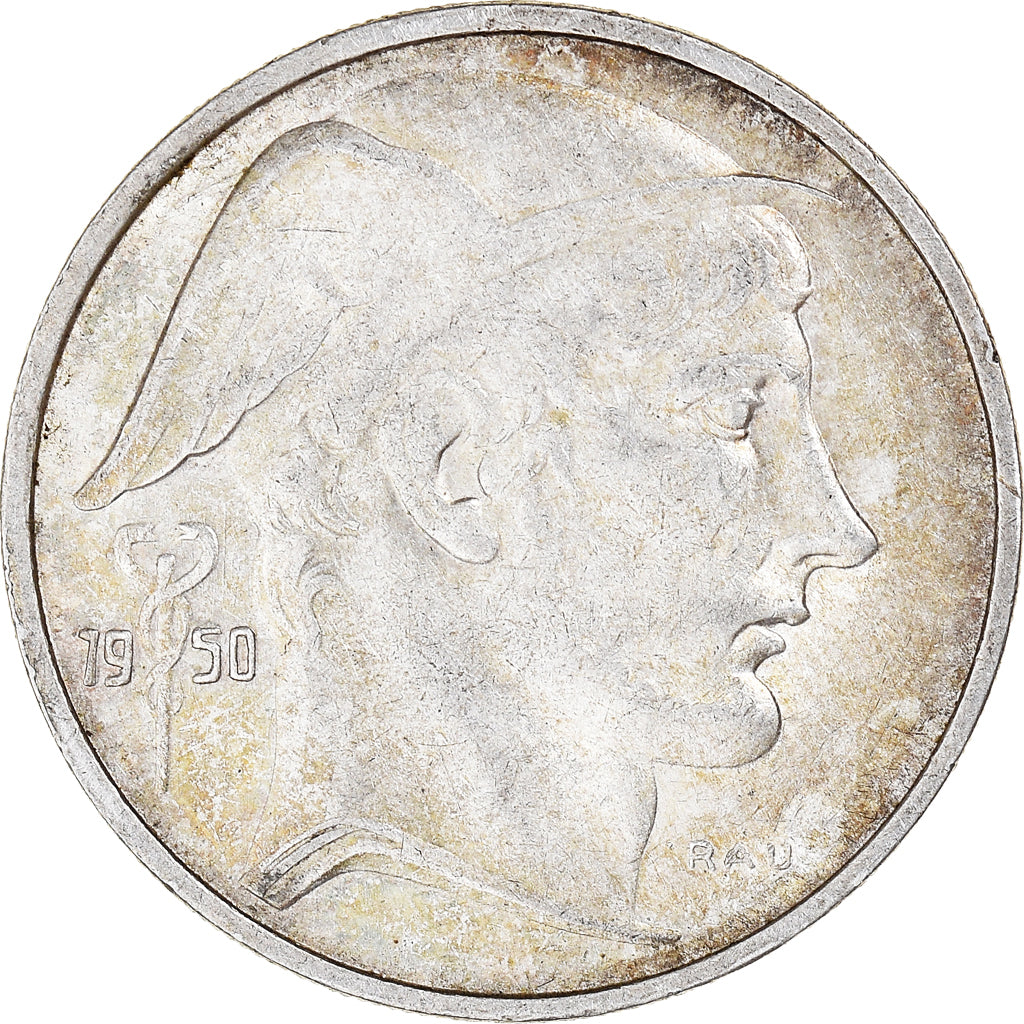 Coin, Belgium, 20 Francs, 20 Frank, 1950, AU(50-53), Silver, KM:140.1