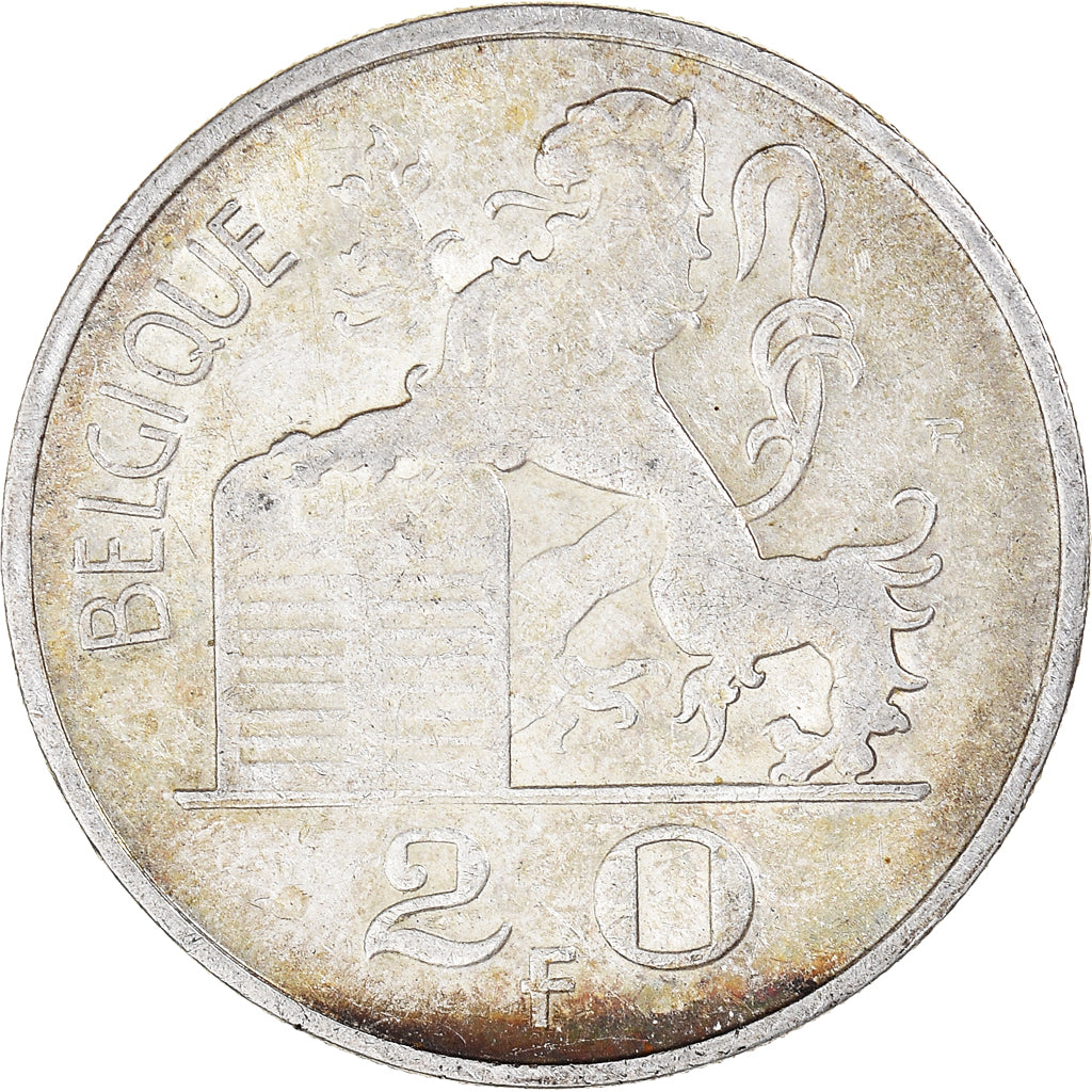Coin, Belgium, 20 Francs, 20 Frank, 1950, AU(50-53), Silver, KM:140.1
