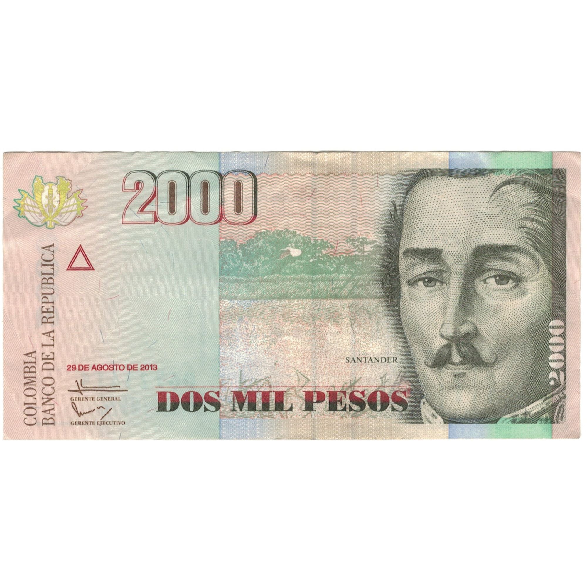 Banknote, Colombia, 2000 Pesos, 2013, 2013, EF(40-45)