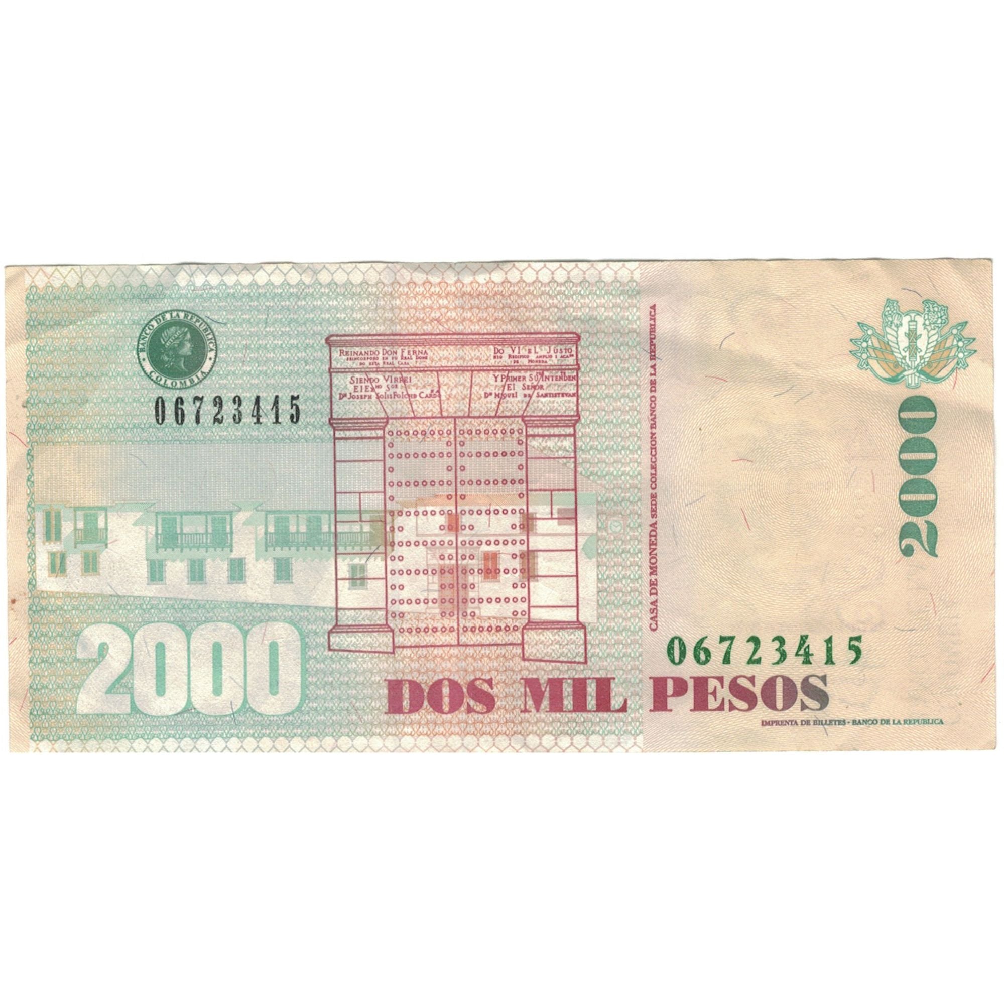 Banknote, Colombia, 2000 Pesos, 2013, 2013, EF(40-45)