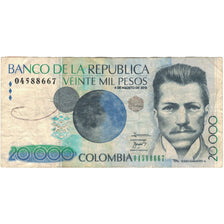 Banknote, Colombia, 20 000 Pesos, 2010, 2010-08-06, VF(20-25)