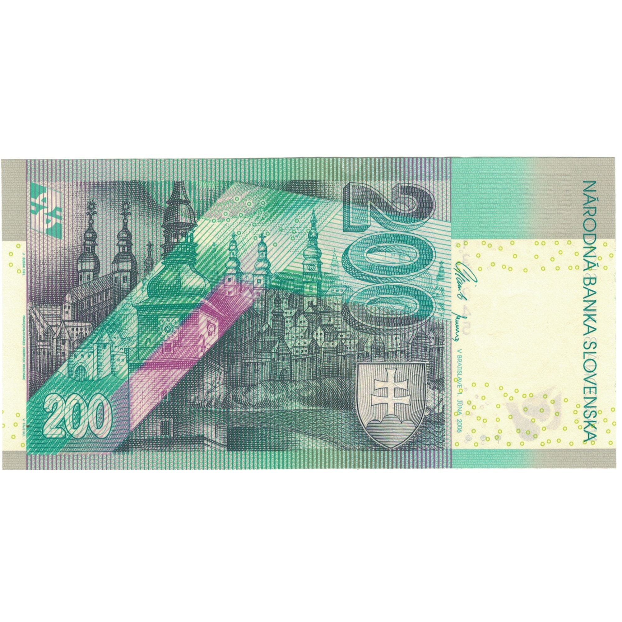 Banconote, Slovacchia, 200 Korun, 2006, 2006-06-01, KM:45, SPL+