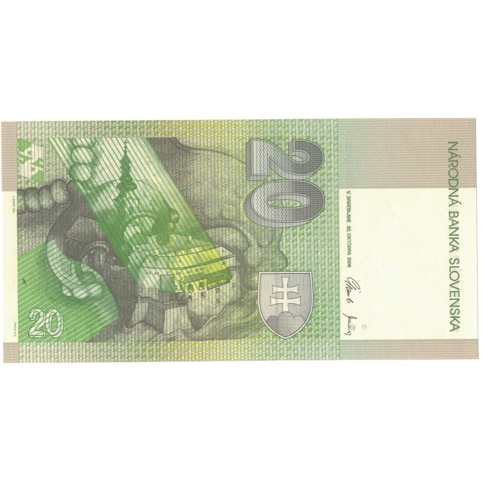 Banknote, Slovakia, 20 Korun, 2006, 2006-10-20, KM:20g, UNC(65-70)