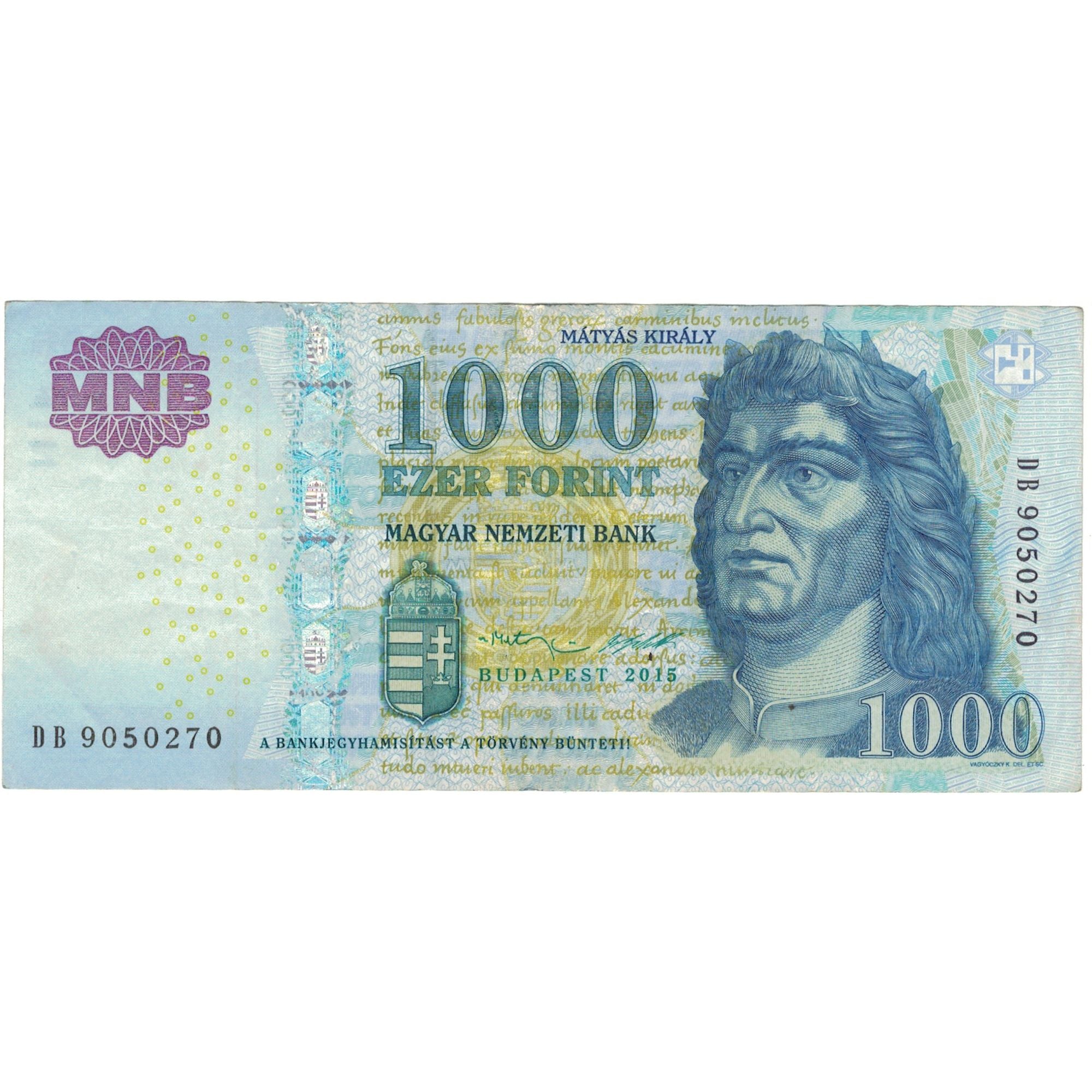 Banknote, Hungary, 1000 Forint, 2015, EF(40-45)