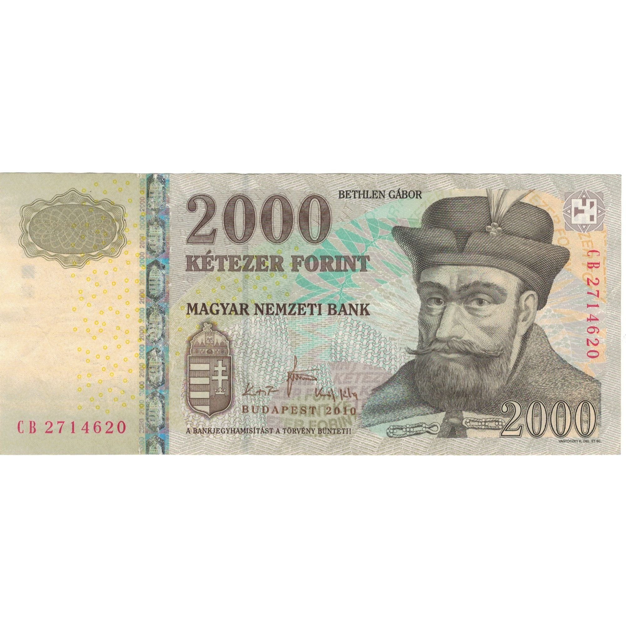 Banknote, Hungary, 2000 Forint, 2010, KM:198c, EF(40-45)