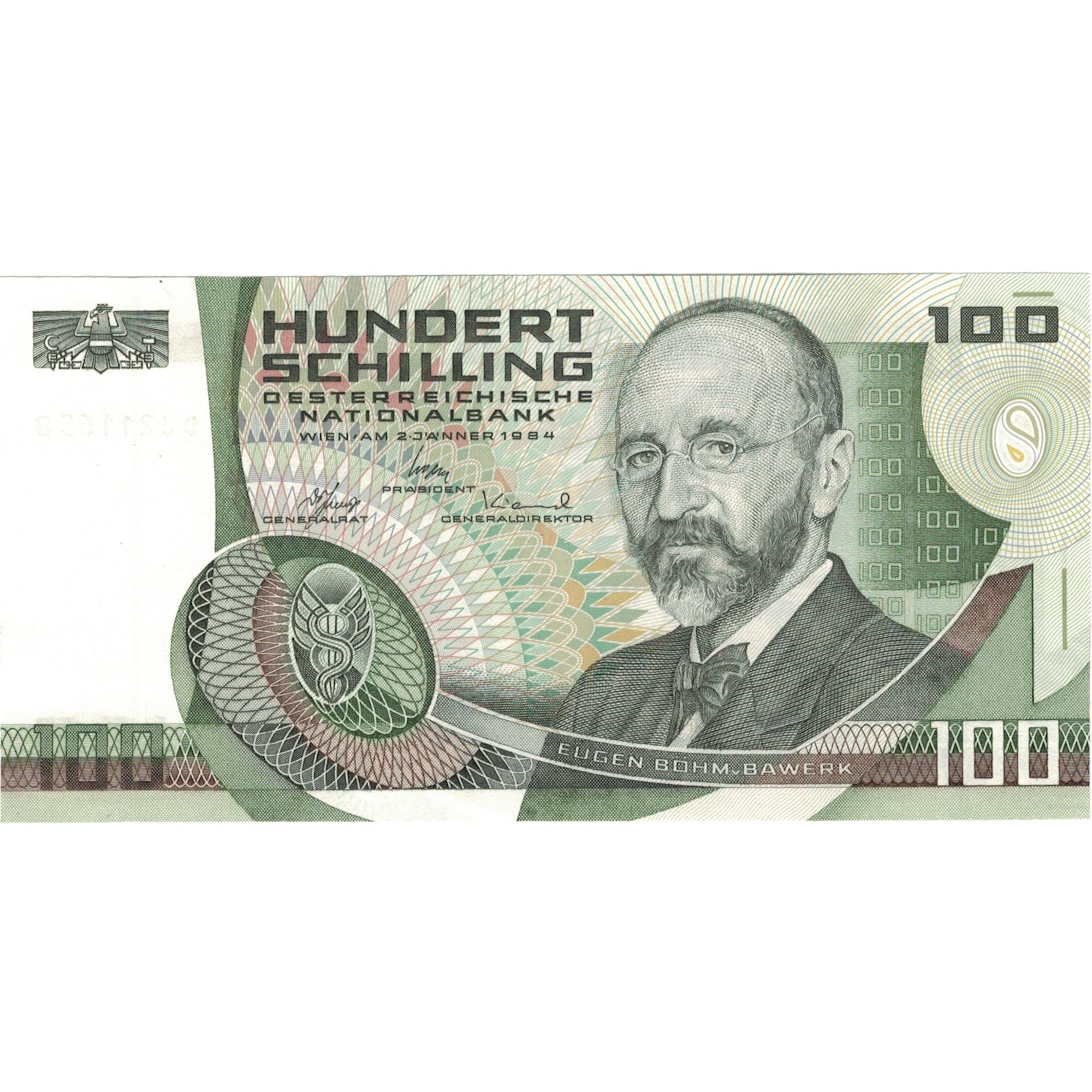 Banknote, Austria, 100 Schilling, 1984, 1984-01-02, KM:150, UNC(65-70)