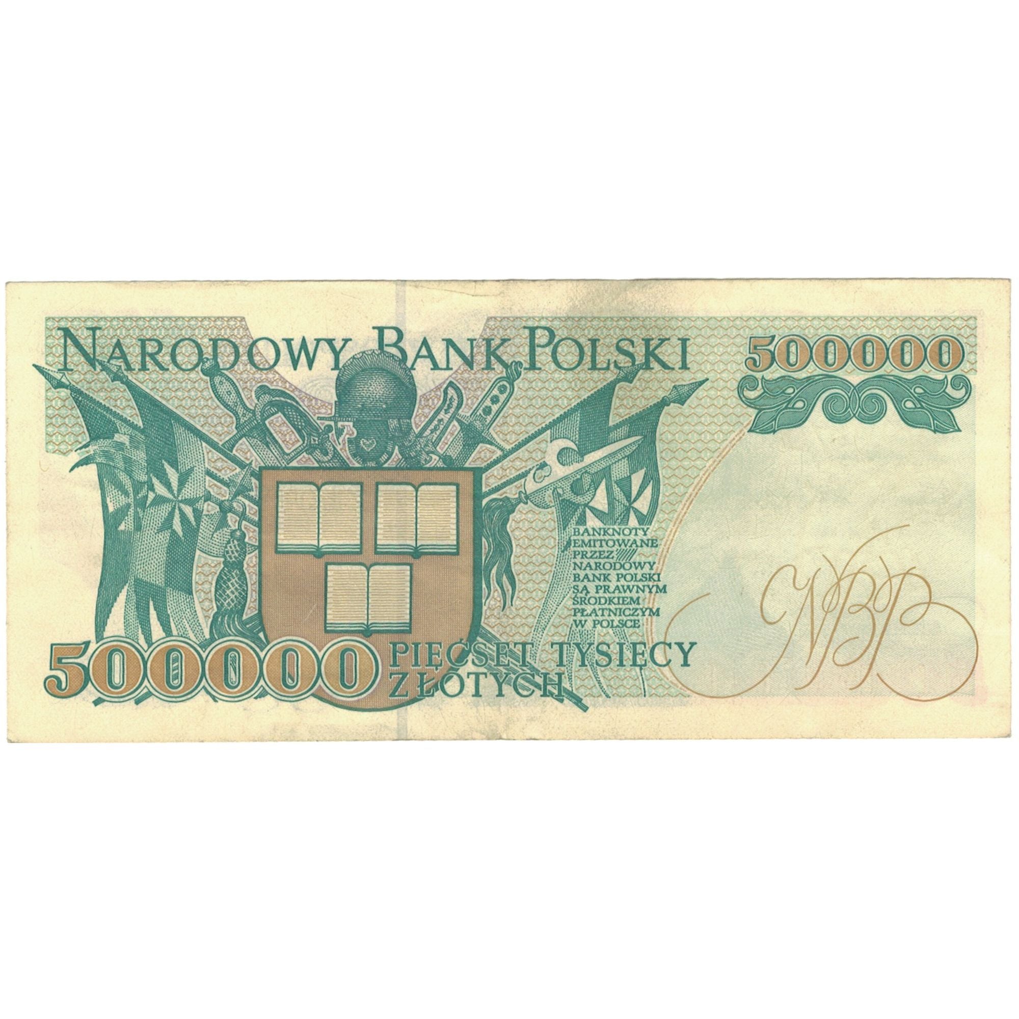 Geldschein, Polen, 500,000 Zlotych, 1993, 1993-11-16, KM:161a, SS+
