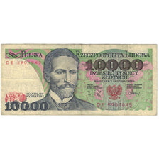 Billete, 10,000 Zlotych, Polonia, KM:151b, 1988-12-01, BC
