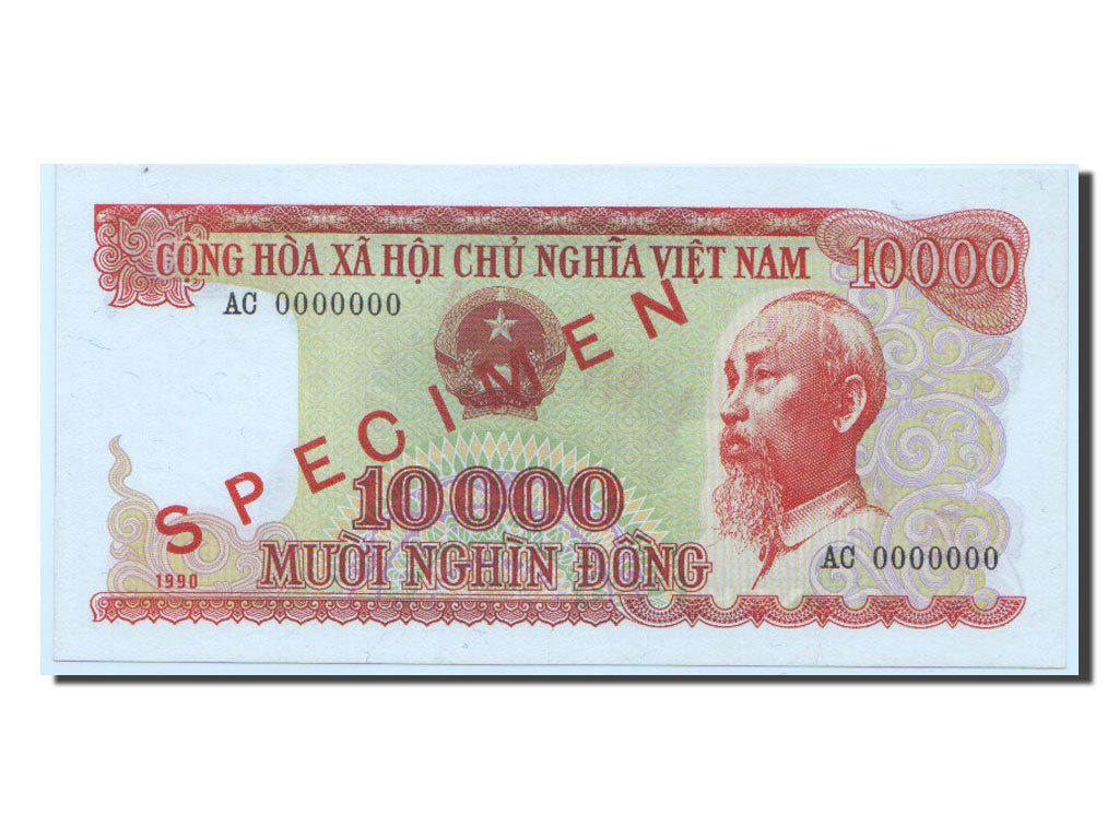 Vietnam, 10,000 D<ox>ng, 1990, FDS