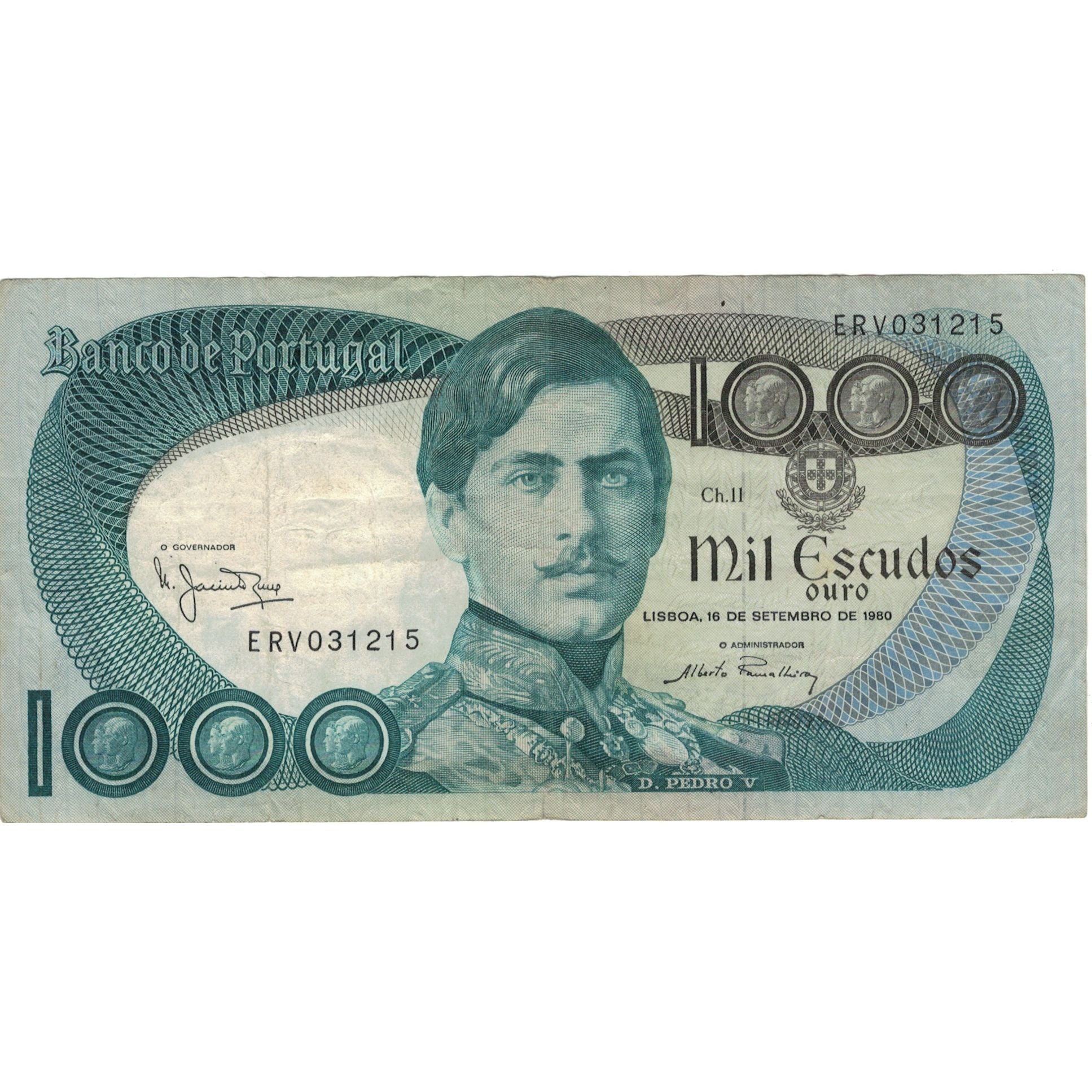Billete, 1000 Escudos, 1980, Portugal, 1980-09-16, KM:175b, MBC