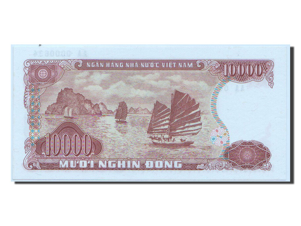 Banconote, Vietnam, 10,000 D<ox>ng, 1993, FDS