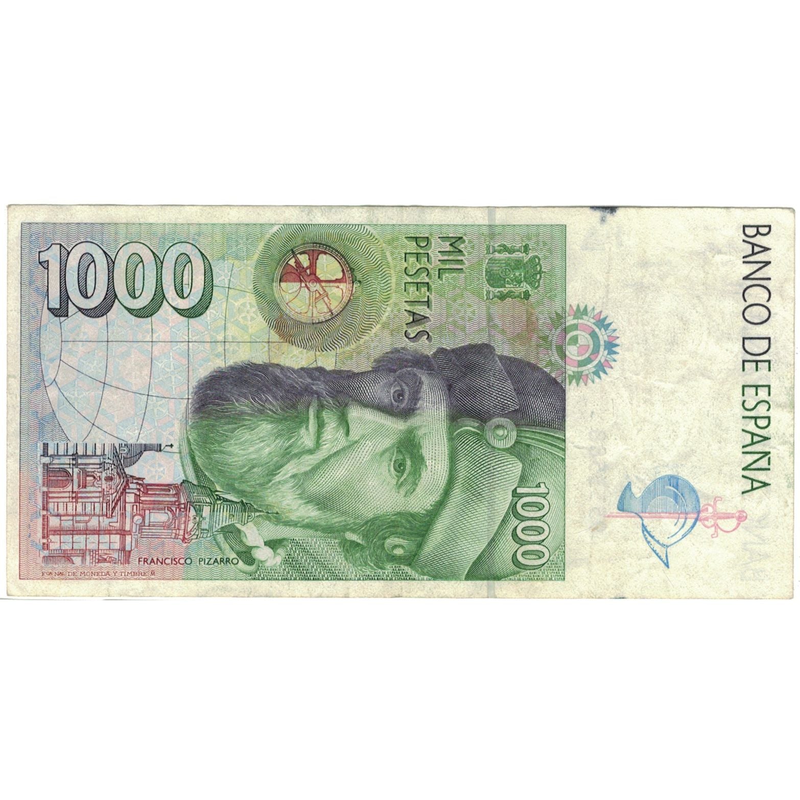 Banknot, Hiszpania, 1000 Pesetas, 1992-10-12, KM:163, VF(20-25)