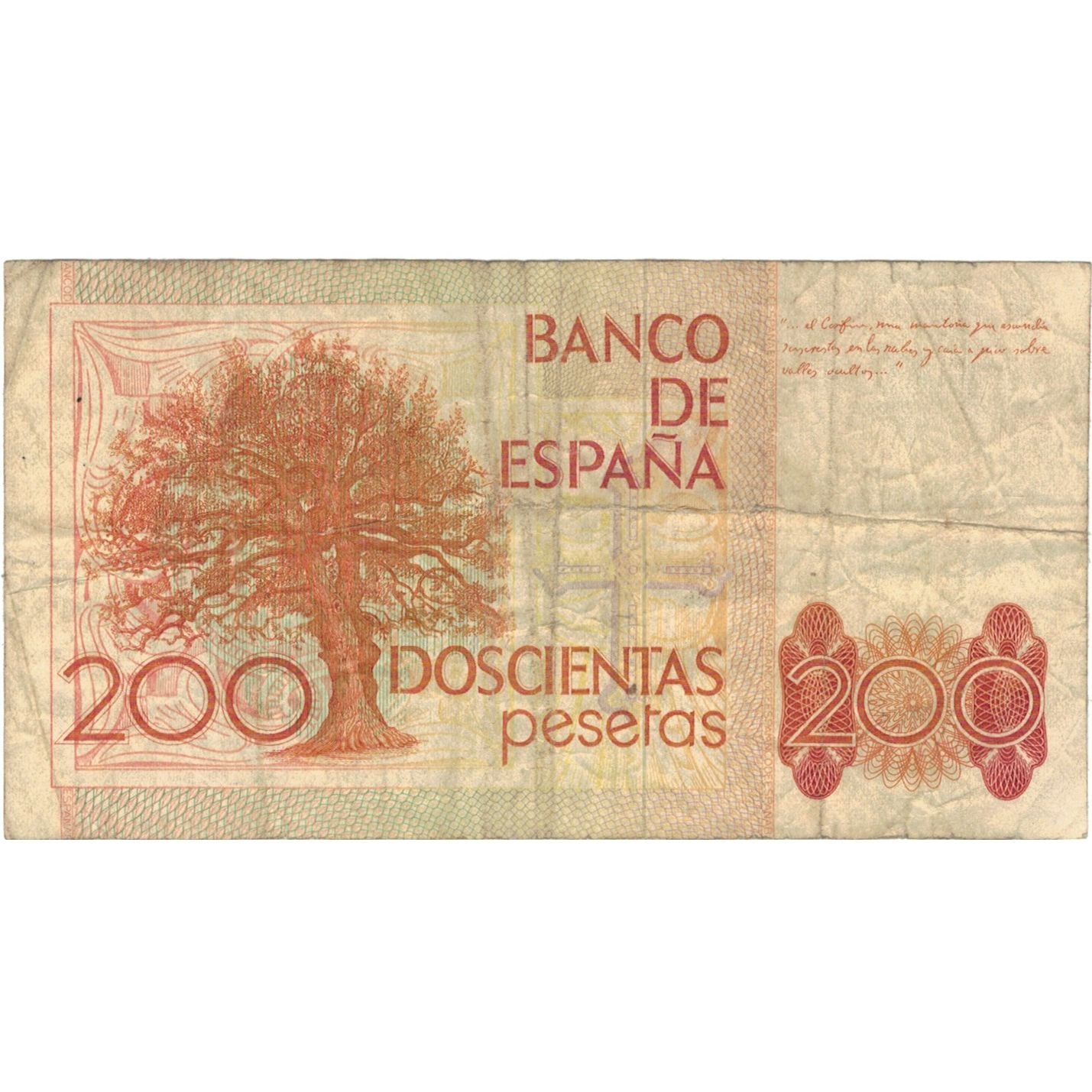 Banknote, Spain, 200 Pesetas, 1980, 1980-09-16, KM:156, VF(20-25)