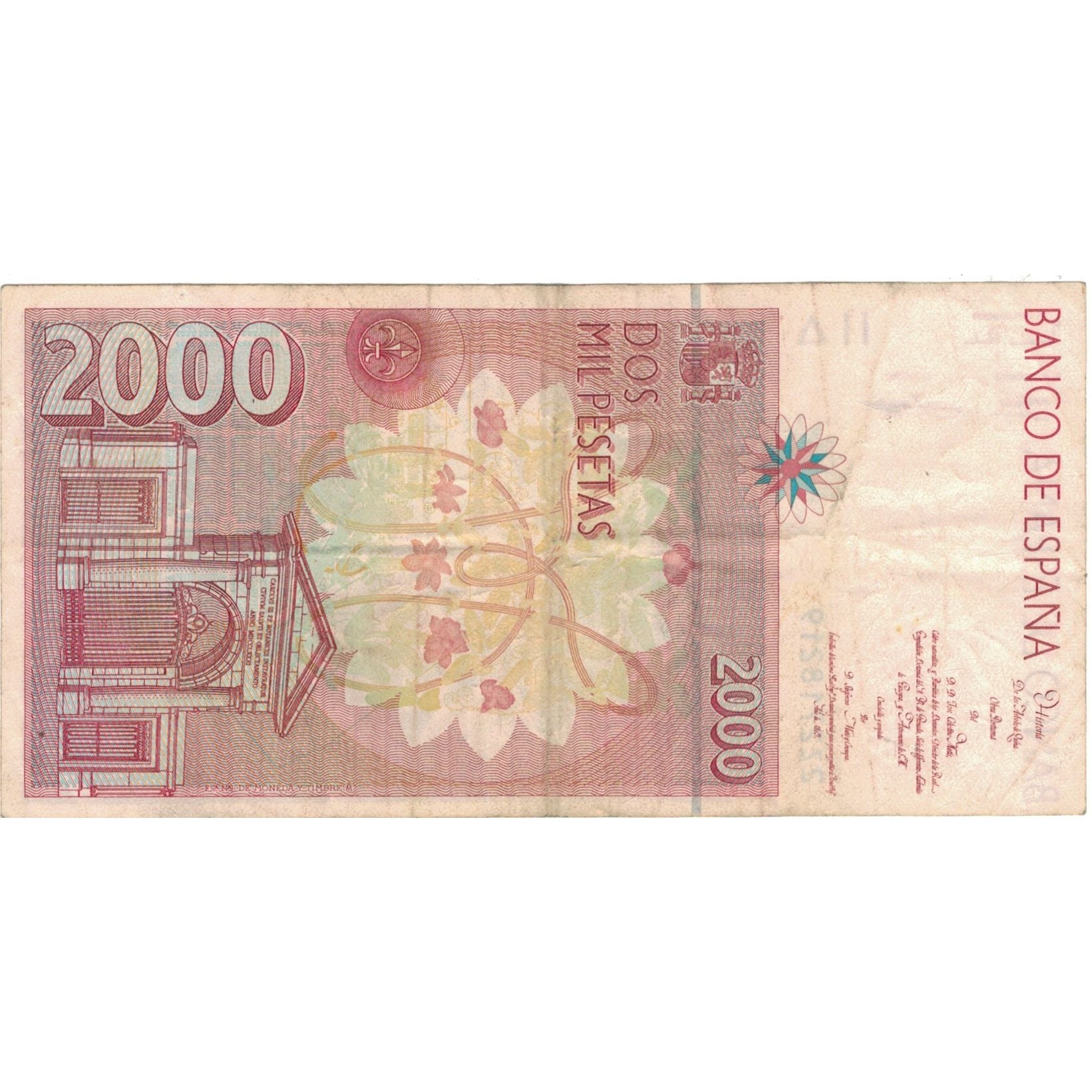 Banknot, Hiszpania, 2000 Pesetas, KM:164, VF(20-25)