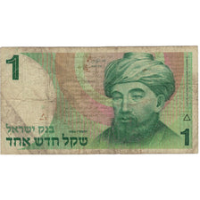 Nota, Israel, 1 New Sheqel, 1986, KM:51Aa, VG(8-10)