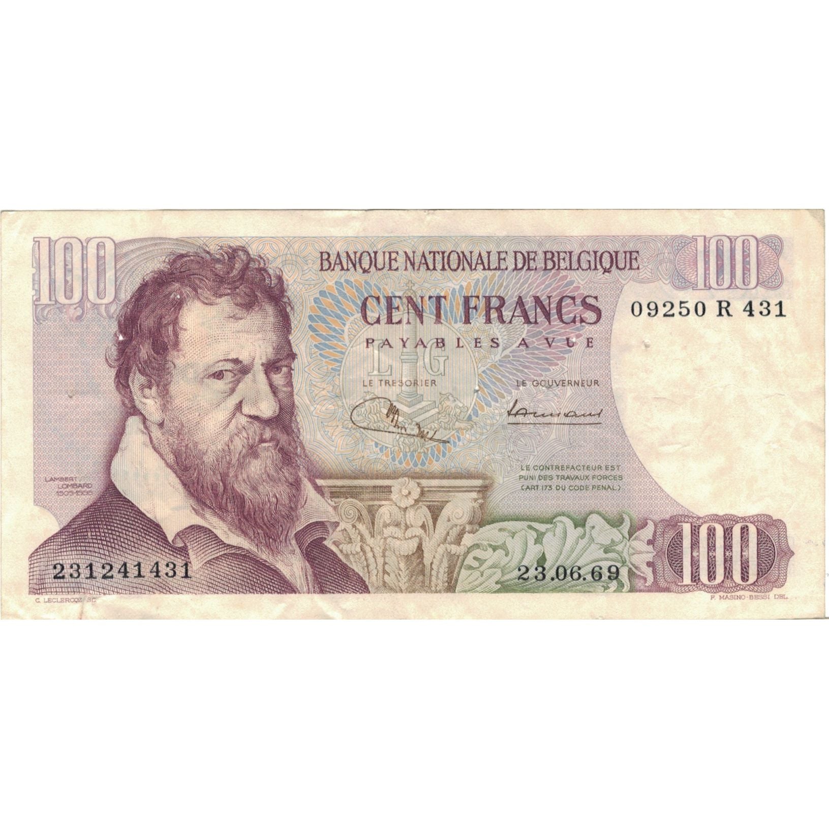 Banknote, Belgium, 100 Francs, 1972, 1972-07-20, KM:134b, EF(40-45)