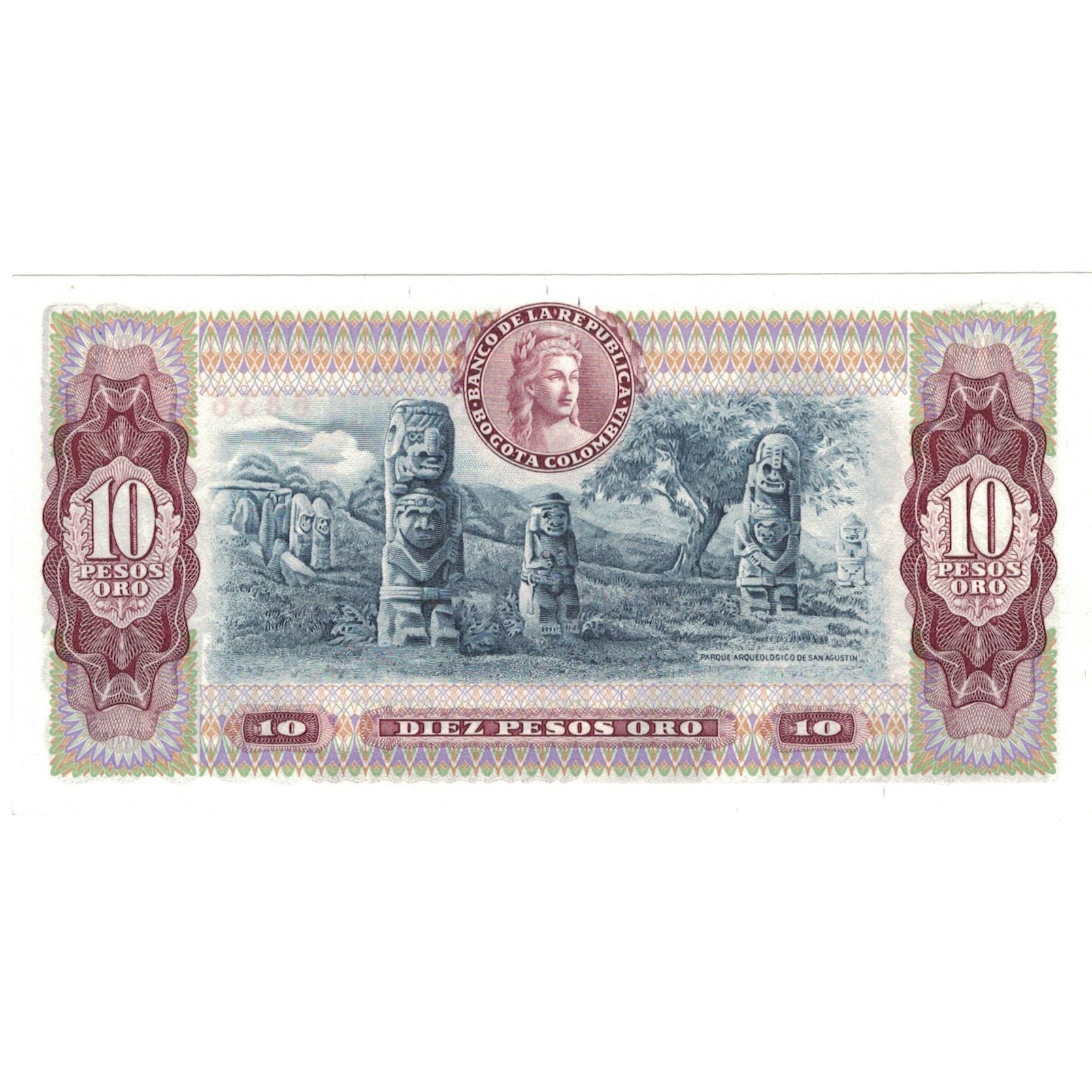 Banknote, Colombia, 10 Pesos Oro, 1980, 1980-08-07, KM:407h, UNC(64)