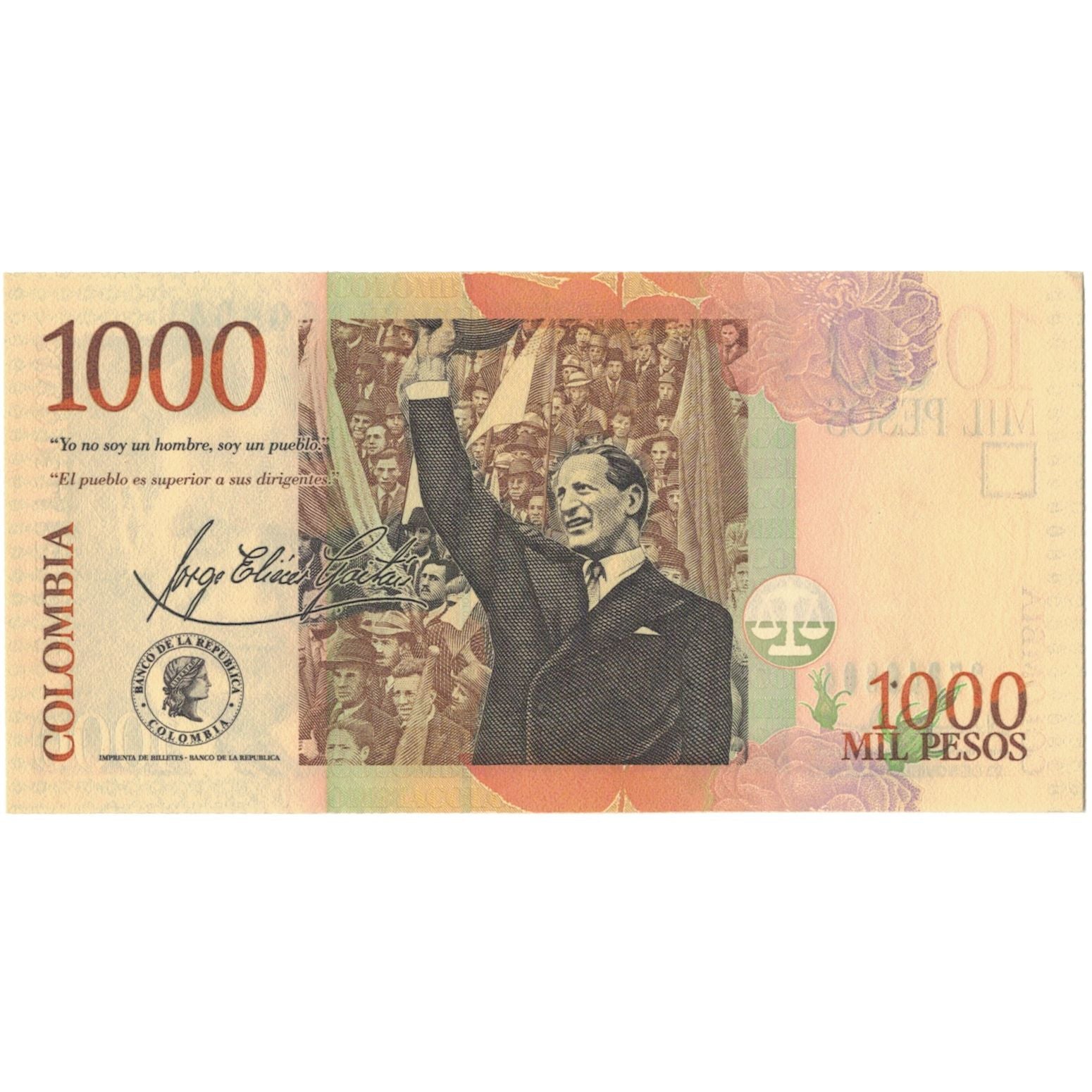 Billet, Colombie, 1000 Pesos, 2010, 2010-11-23, NEUF